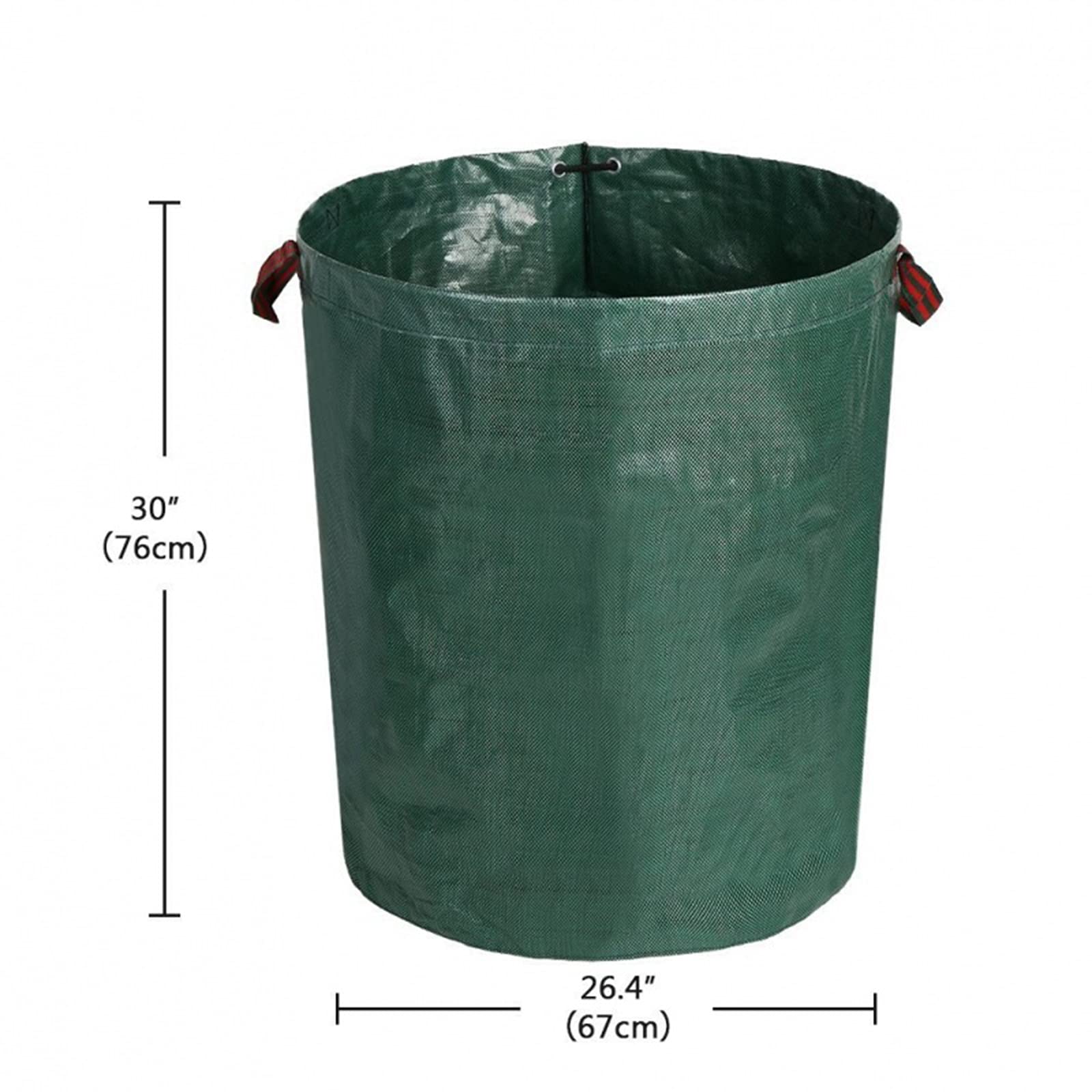 Heavy Duty Garden Waste Bags - 30 Gallon Waterproof Leaf & Grass Bags with Handles - Extra Strong Tear Resistant Yard Waste Sacks - Perfect for Lawn Cleaning, Leaf Collection & Yard Waste Disposal (Green)