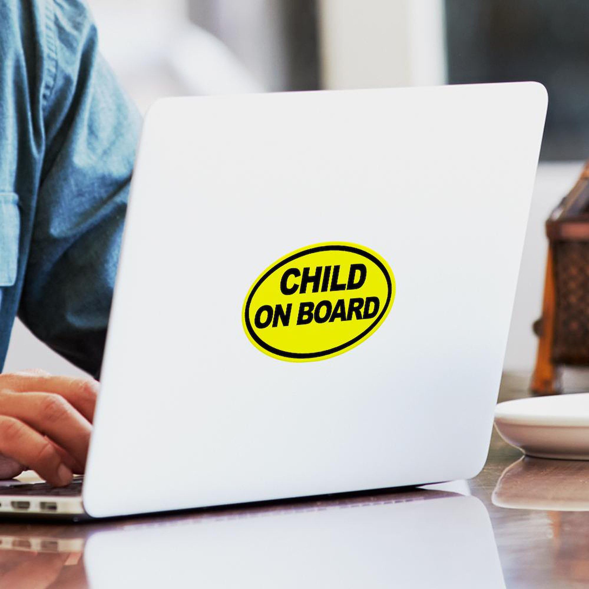Baby On Board Car Sticker - Oval Bumper Decal for Safe Driving | Funny & Cute Nursery Car Sign for Parents | Perfect for Family Vehicles, Newborn Announcements & Child Safety Awareness