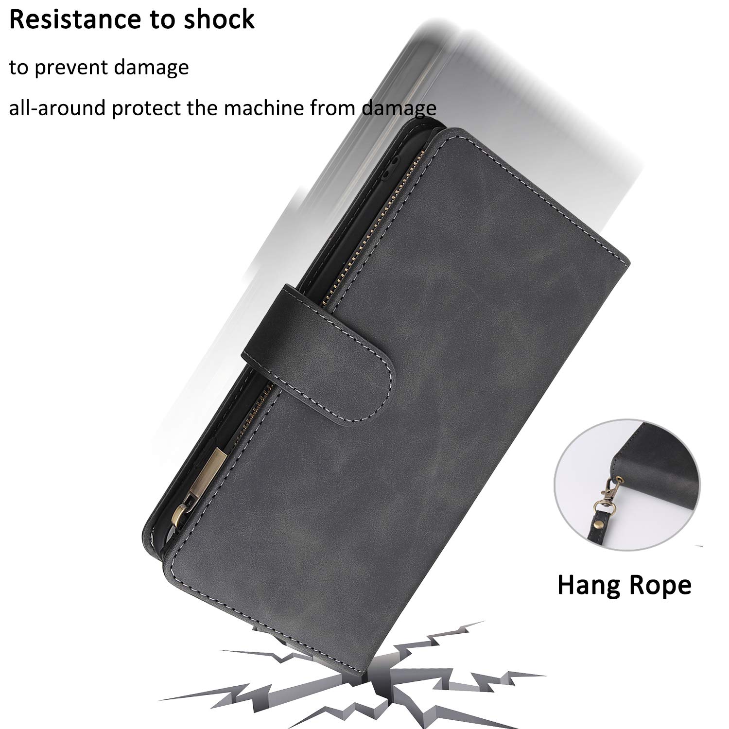 Premium PU Leather Wallet Case for Samsung Galaxy S9 Plus - Magnetic Closure, Card Slots, Kickstand & Hand Strap | Women's Fashion Phone Purse for Daily Use, Travel & Shopping