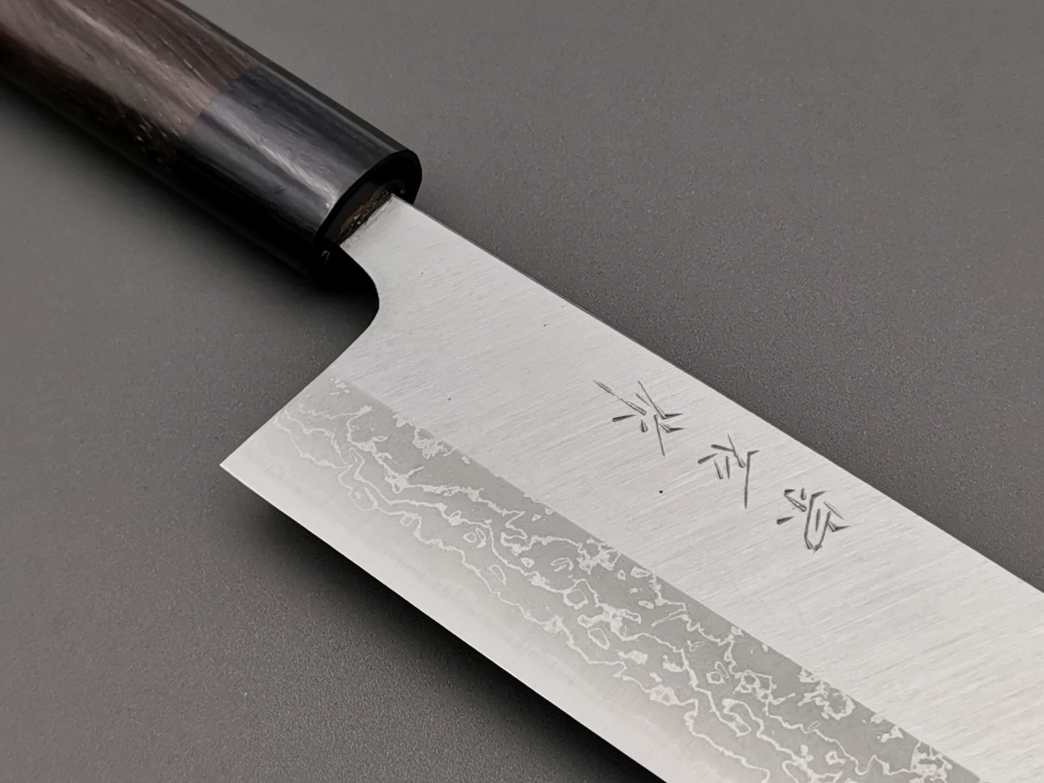 Premium Muneishi Aogami Stainless Clad Damascus Nakiri Knife - Japanese Vegetable Knife for Professional Chefs & Home Cooking - Perfect for Slicing, Dicing & Chopping Vegetables