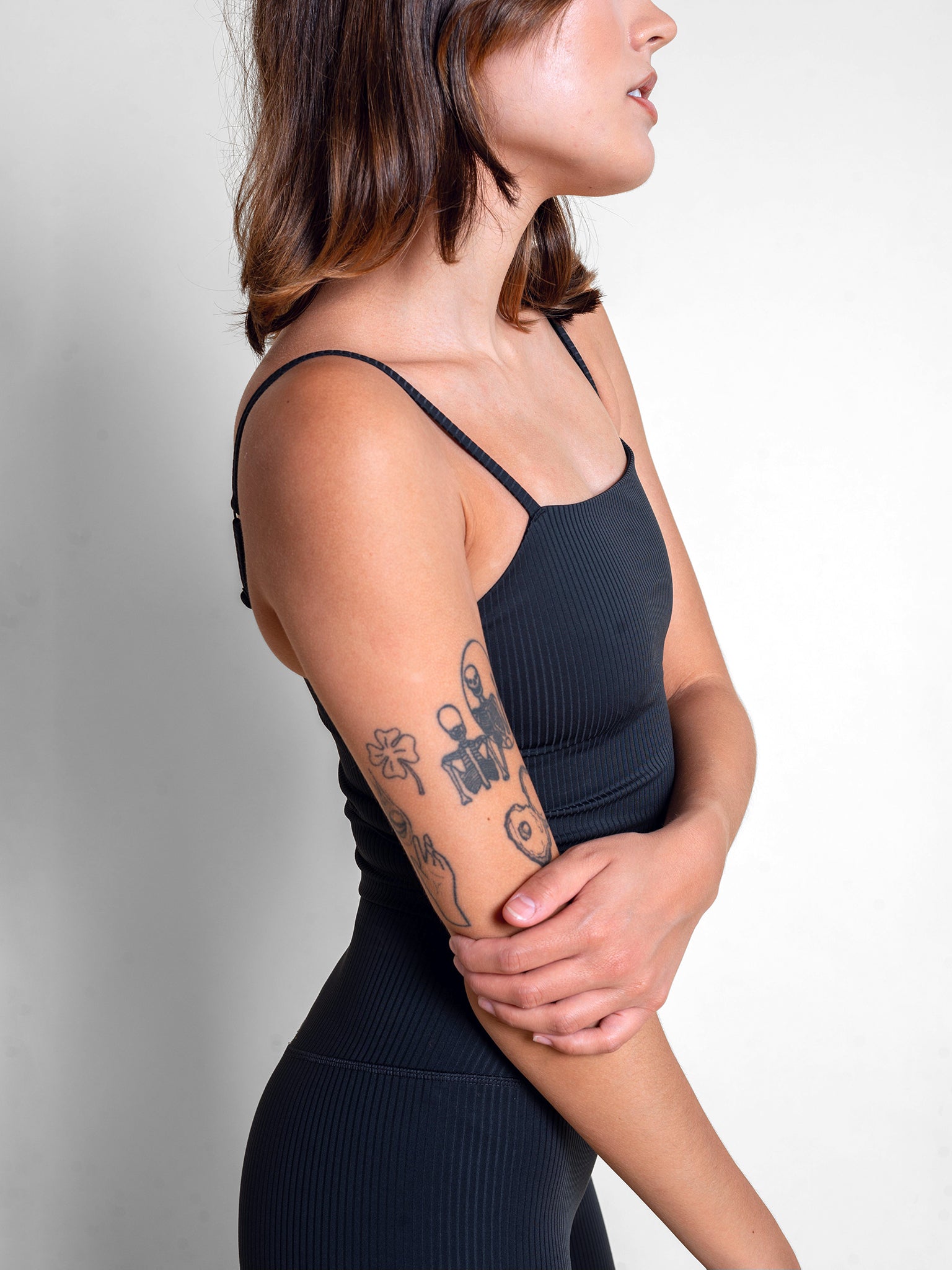 Girlfriend Collective Rib Cami Top for Women - Soft Stretch Black Tank Top | Yoga, Workout & Everyday Wear