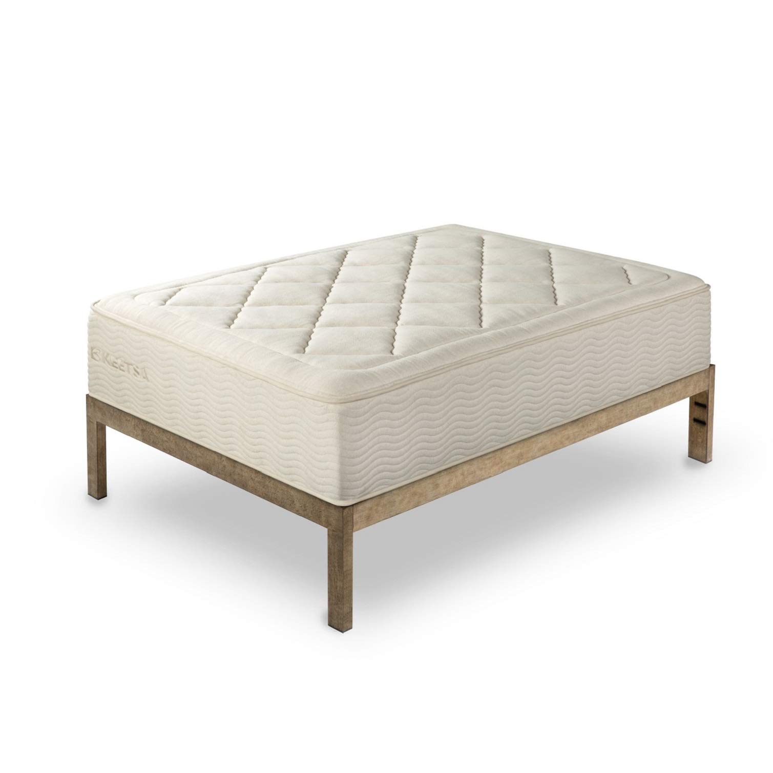 Gold Brushed Steel Platform Bed Frame - Twin Size, No Boxspring Needed for Home & Office