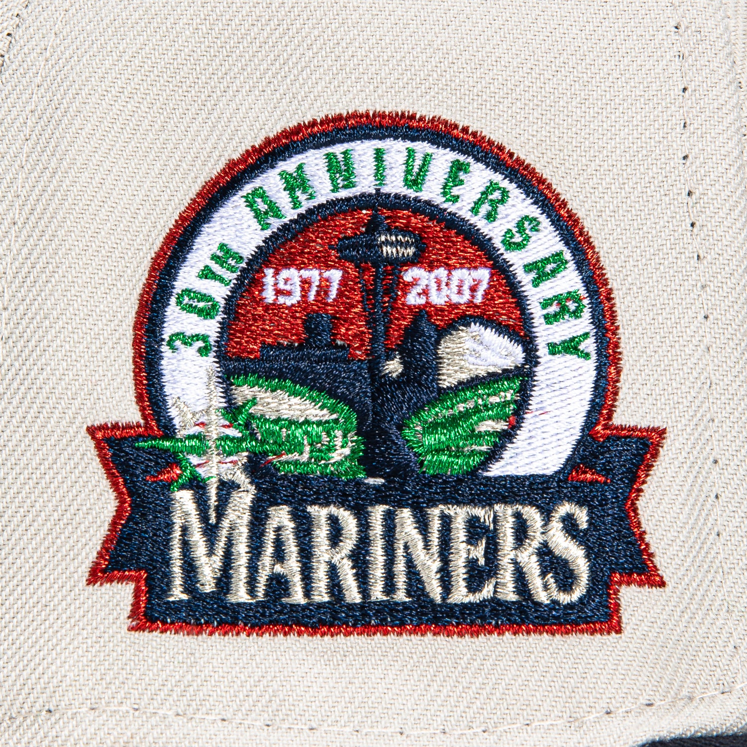 New Era 59Fifty Seattle Mariners 30th Anniversary Patch Snapback Hat - Navy, Red, Stone - MLB Baseball Cap for Men & Women - Perfect for Games, Fan Gear & Streetwear Fashion