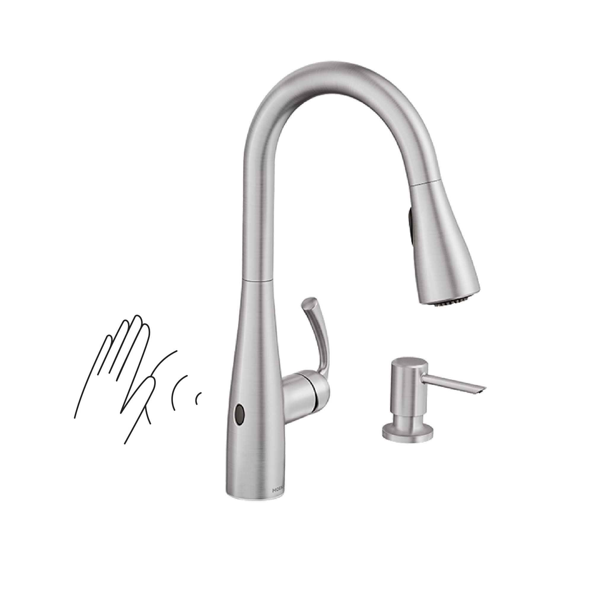 Moen Touchless Kitchen Faucet with Soap Dispenser for Modern Kitchens