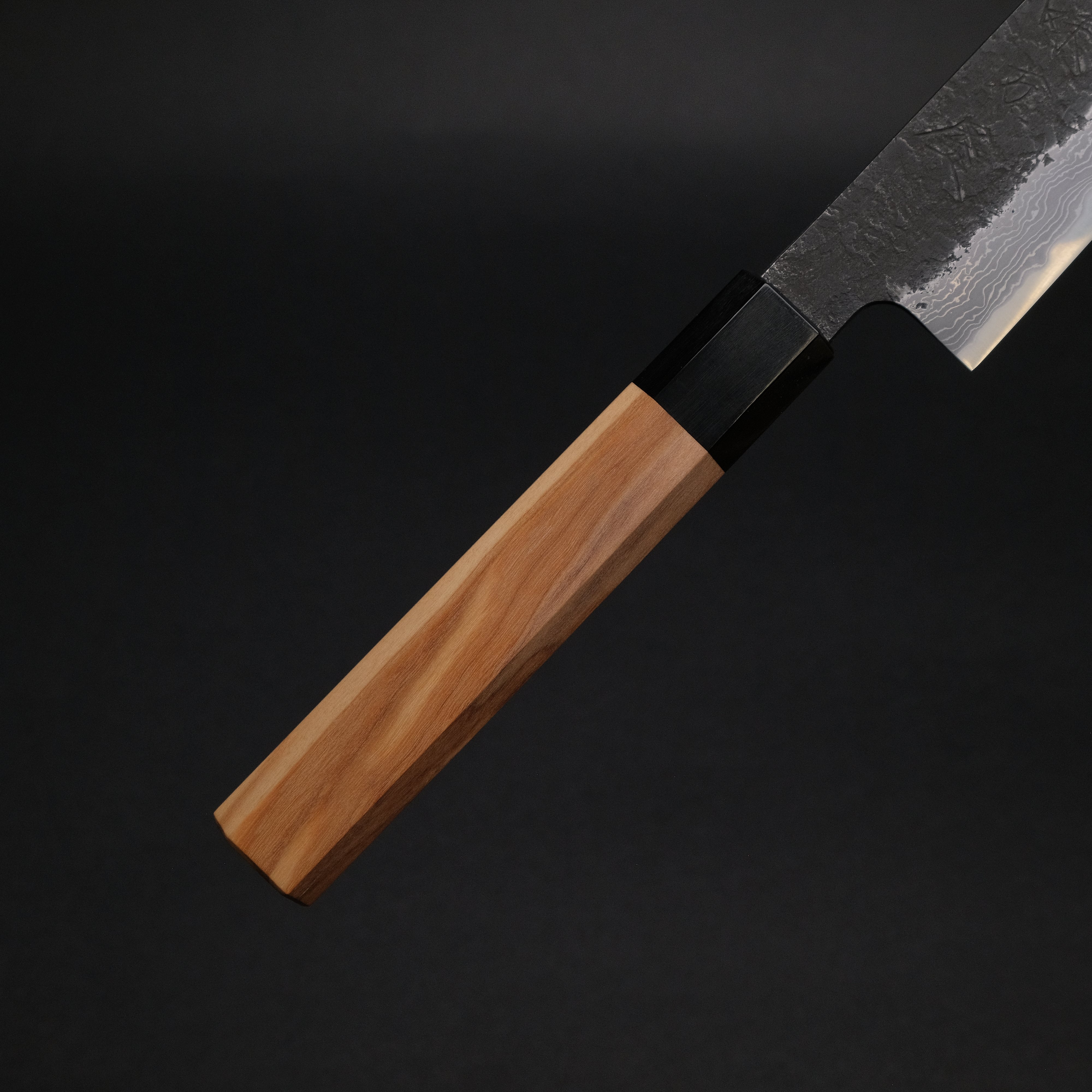 Premium Ajikataya White #2 Nashiji Damascus Sujihiki Knife 270mm - Olive Wood & Buffalo Horn Handle - Japanese Chef Knife for Slicing Meat, Sushi & Precision Cutting - Professional Kitchen & Home Cooking Essential