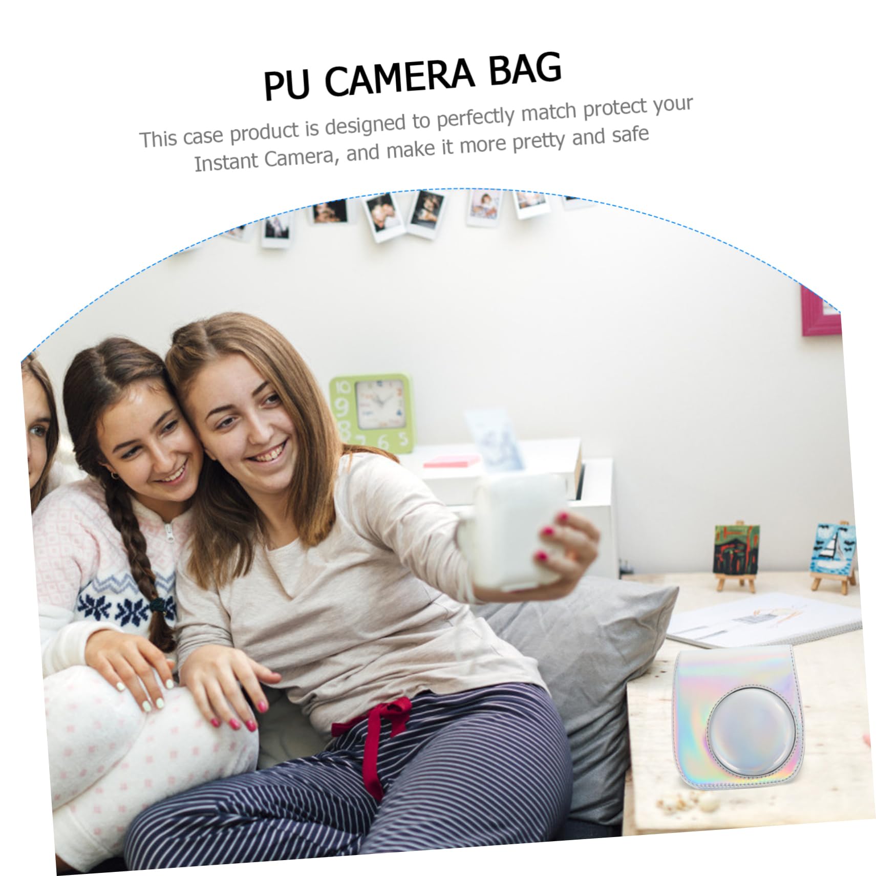 Warmhm Mini Camera Sling Bag - Compact Shoulder Bag for Instant Film Cameras, Travel & Everyday Use | Durable Carrying Case for Mini Suitcase, Photo Album & Accessories