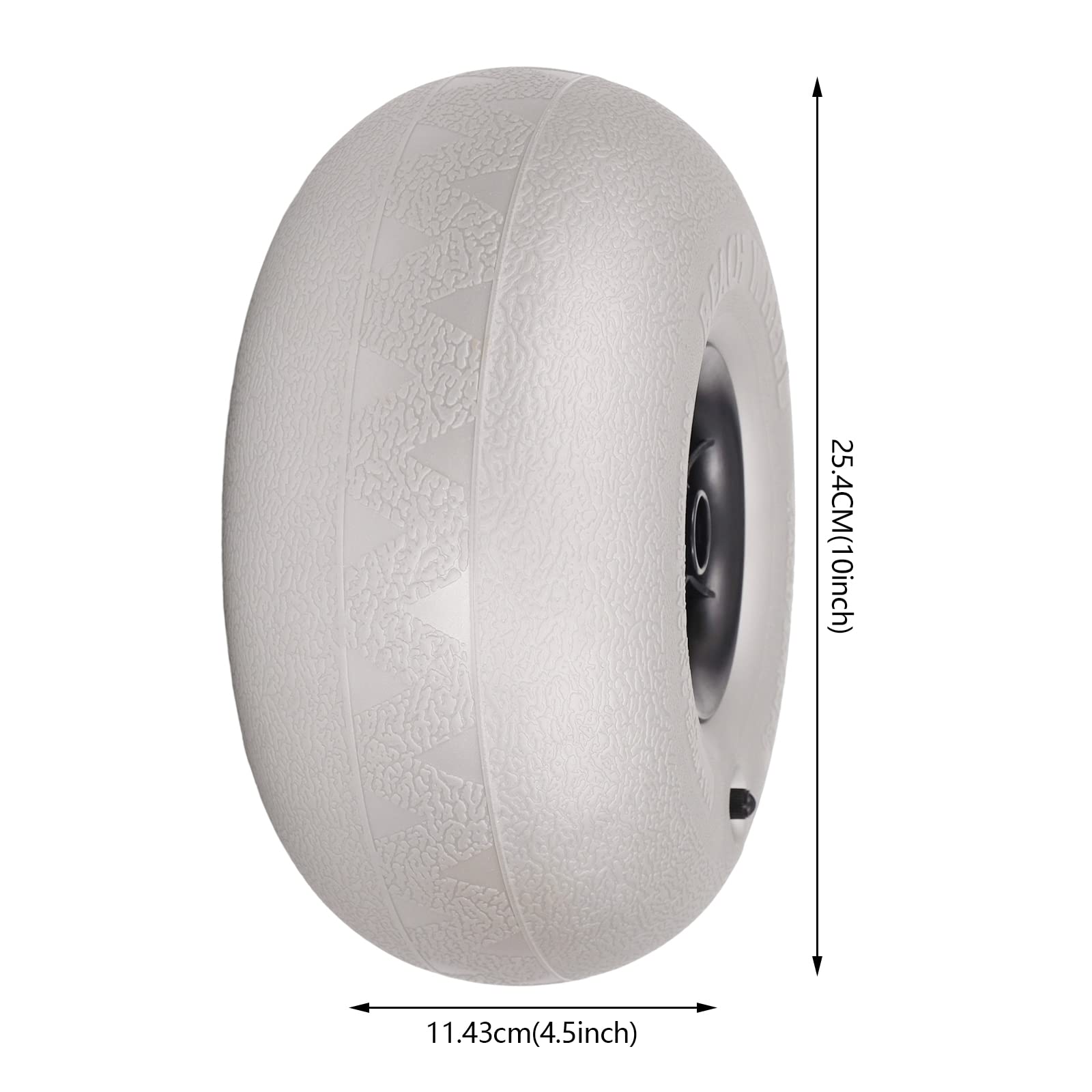 2-Pack Balloon Wheels - Heavy Duty Sand & Beach Cart Tires Replacement for Kayak Dolly, Canoe Cart, Utility Wagon - Perfect for Beach Trips, Camping Gear Transport & Outdoor Adventures
