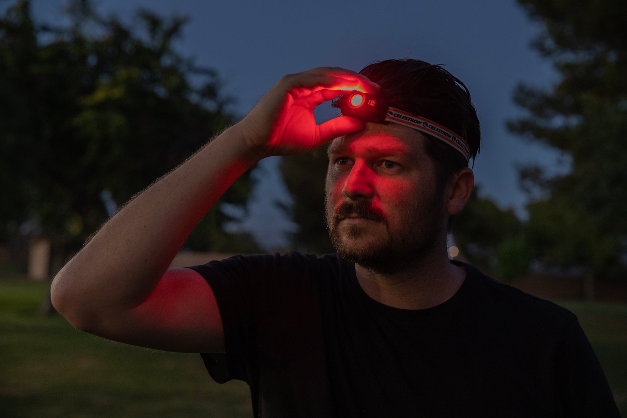 Best Night Vision Red Headlamp for Hunting & Camping - Hands-Free LED Headlight with Adjustable Strap - Perfect for Outdoor Adventures, Night Fishing & Emergency Use