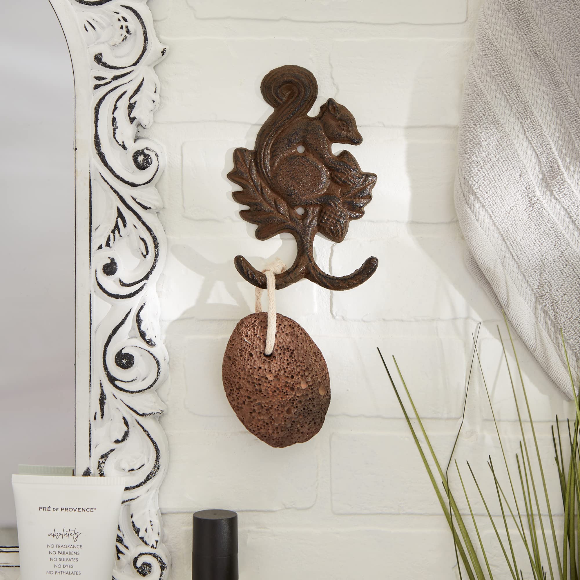 DII Decorative Cast Iron Wall Hook Collection - Rustic Chipmunk Design for Coats, Hats & Keys | Perfect for Entryway, Mudroom & Cabin Decor
