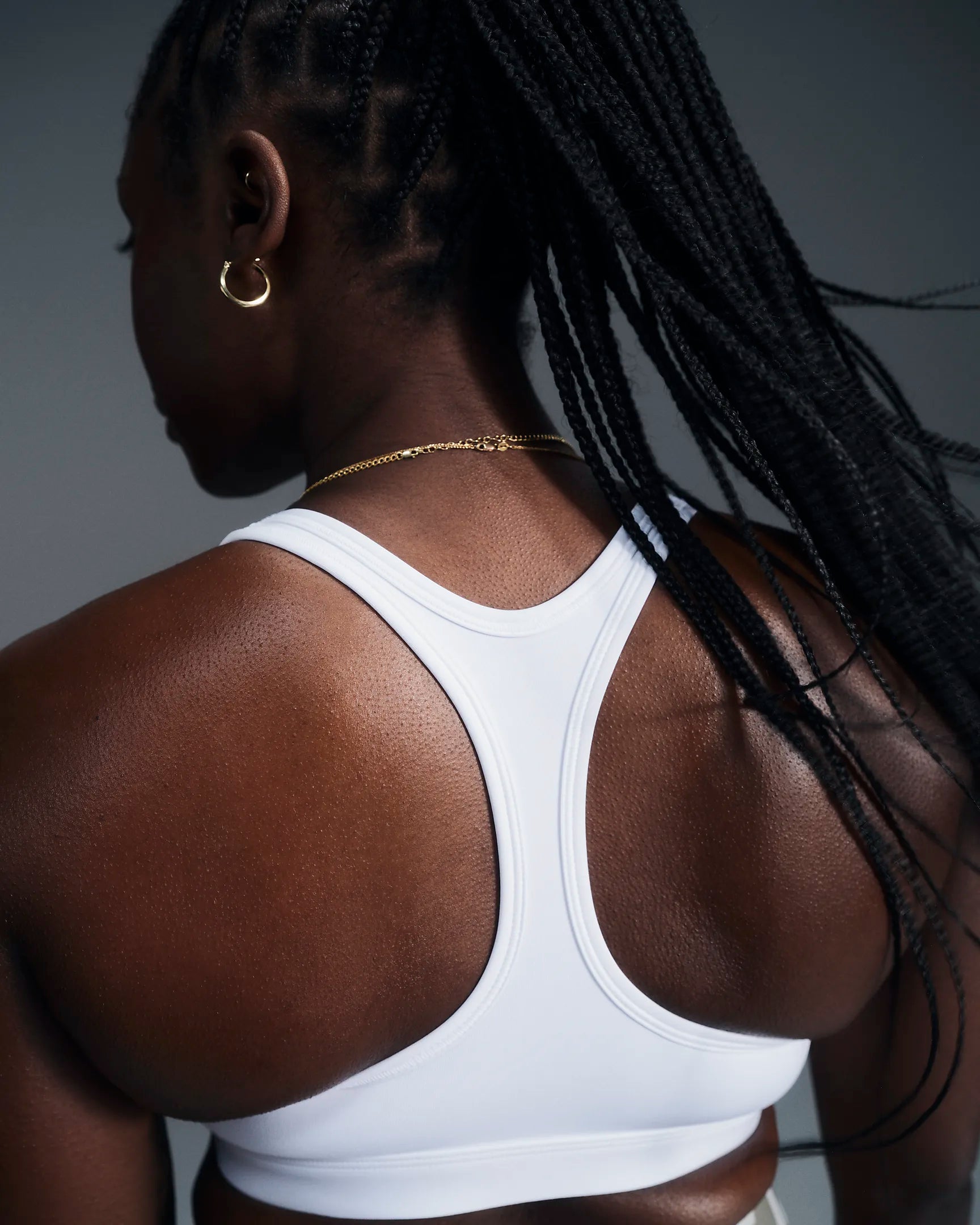 Nike Swoosh Light Support Sports Bra for Women - 100% Cotton Breathable Workout Top (White/Black) | Perfect for Yoga, Running & Gym Fitness Activities