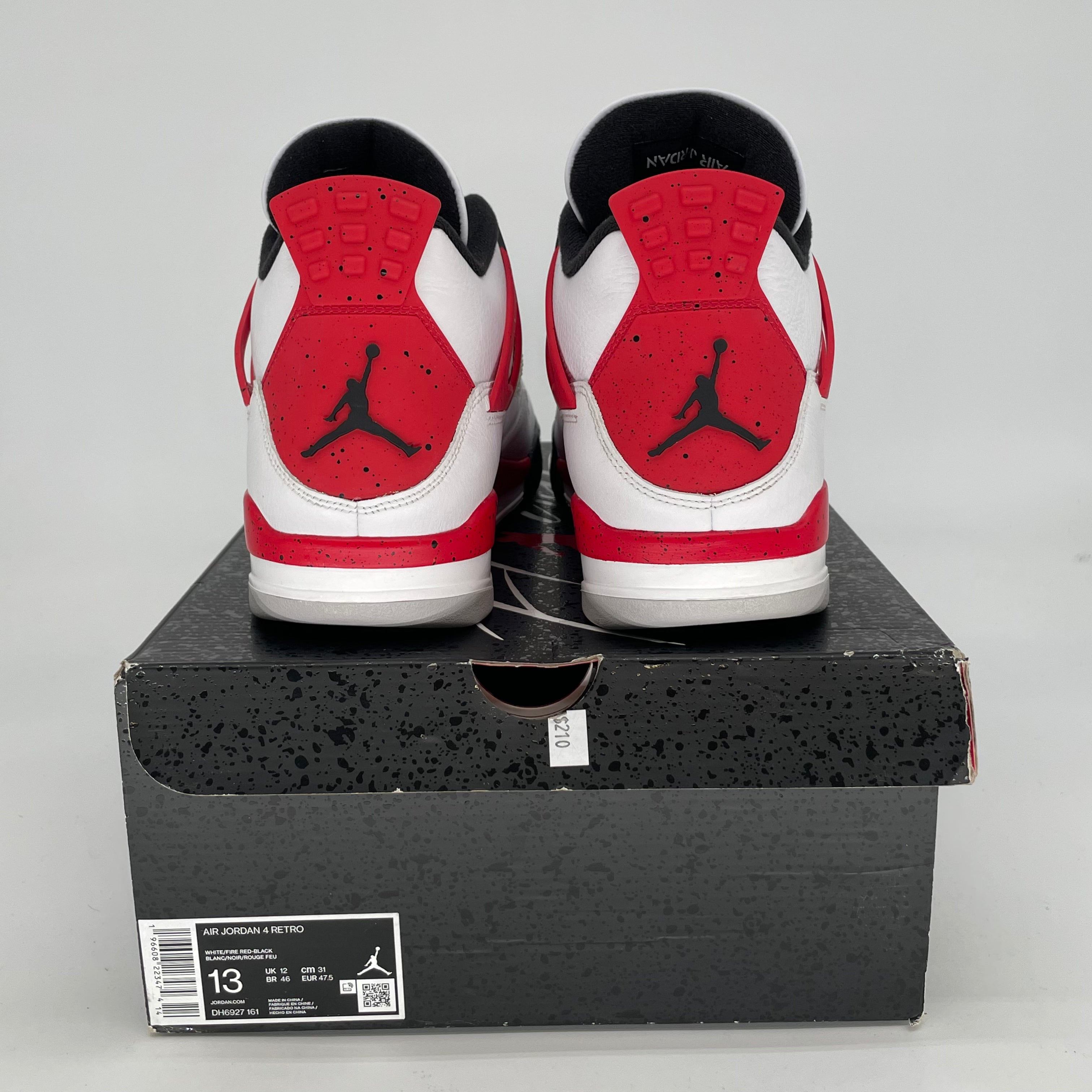 AIR JORDAN 4 Retro Red Cement Men's Basketball Shoes Size 13 - DH6927-161 | Authentic Sneakers for Streetwear & Basketball Games