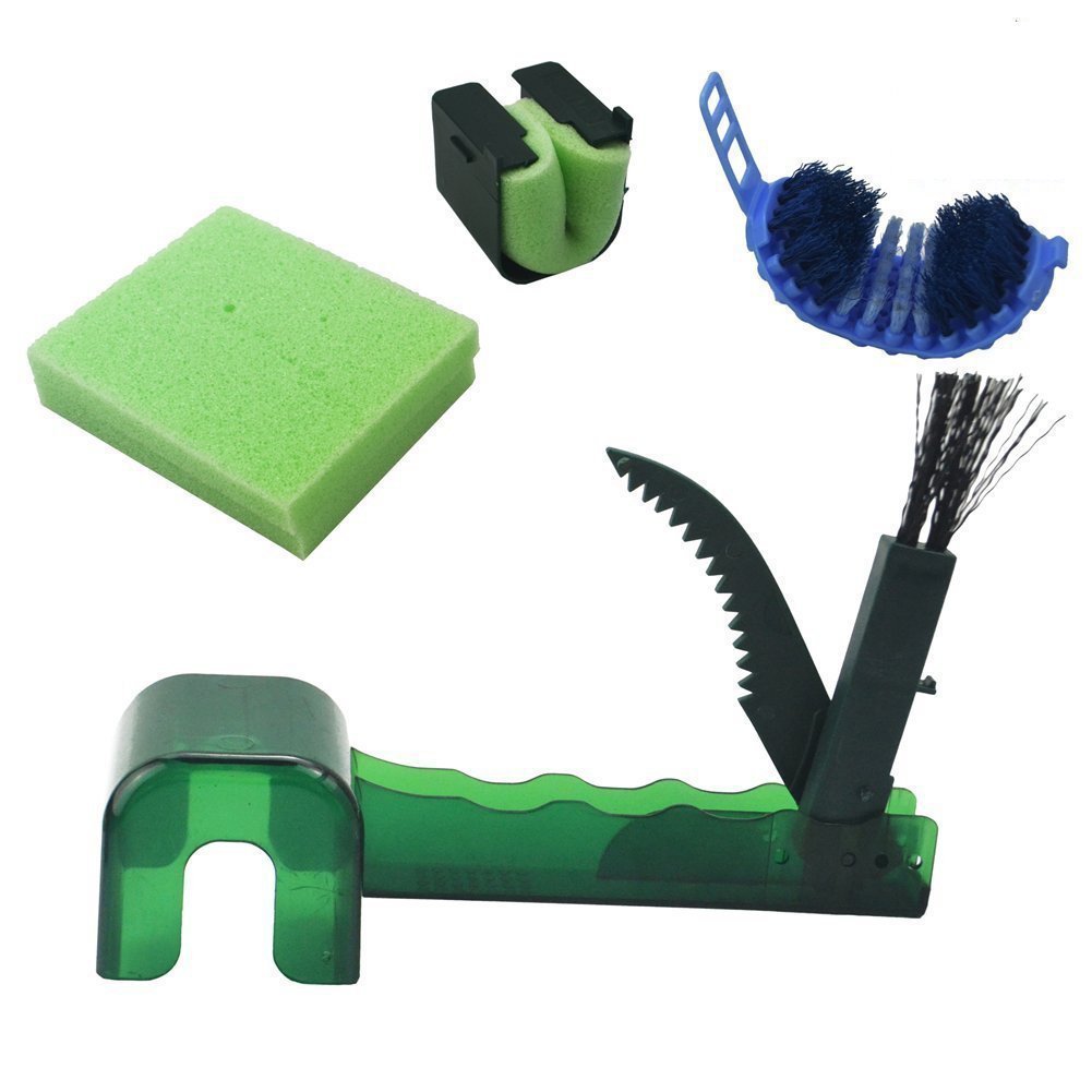 Easycat Bike Chain Cleaner Brush Tool (4-Piece Set) - Multi-Purpose Bicycle Chain Cleaning Kit for Road & Mountain Bikes | Perfect for DIY Bike Maintenance & Cycling Enthusiasts