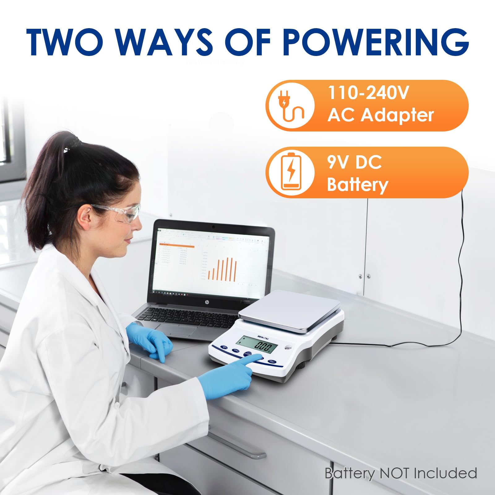 High Precision Digital Scale 0.01g to 5000g, Lab Analytical Balance with 0.01g Accuracy - Perfect for Jewelry Weighing, Pharmacy Measurements & Scientific Laboratory Use