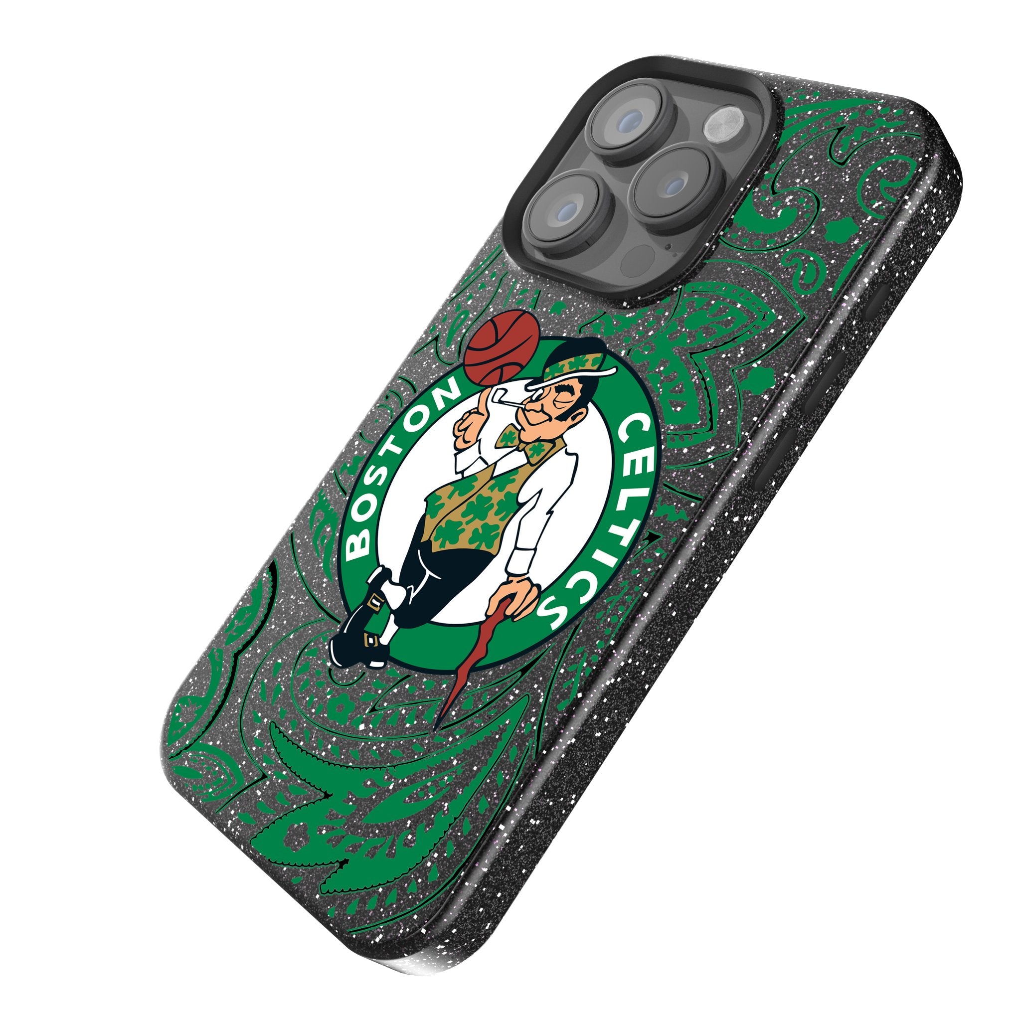 Boston Celtics Paisley Bling Phone Case - Stylish Protective Cover for iPhone & Android - Perfect for Celtics Fans, Game Days & Everyday Use