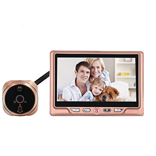 DXM HD Night Vision 4.3 Inch LCD Digital Peephole Camera with Motion Detection & Video Recording - Rose Gold Smart Door Viewer for Home Security & Apartment Safety