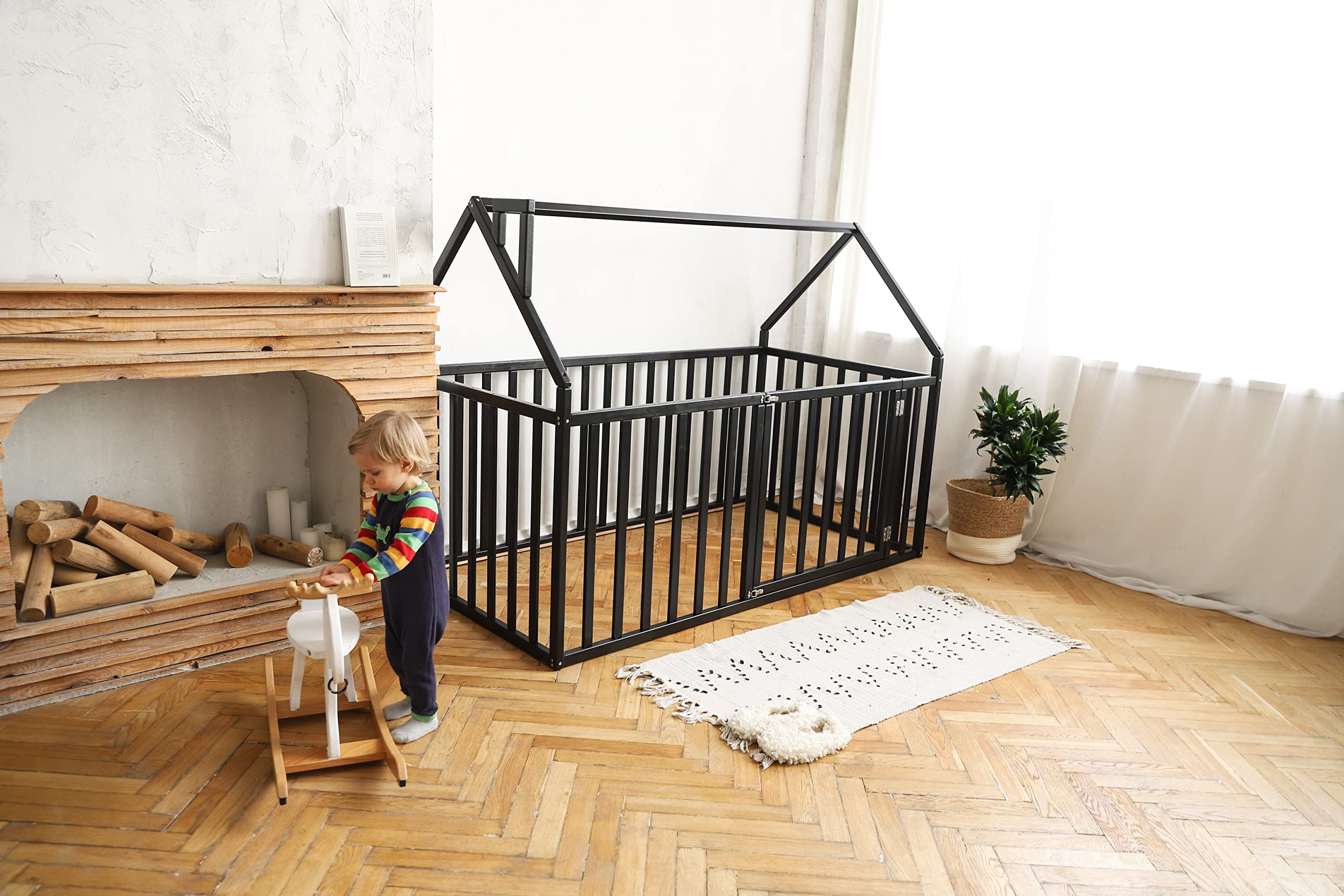 BUSYWOOD Montessori Toddler Bed with 31.4