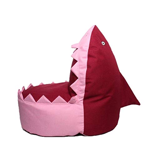 JN Kids Lazy Sofa - Cartoon Soft Bean Bag Chair with Removable Washable Cover | Comfortable Baby Nest & Protective Seat for Children Ages 3-8 Years (Red) | Perfect for Playroom, Nursery, or Living Room Relaxation
