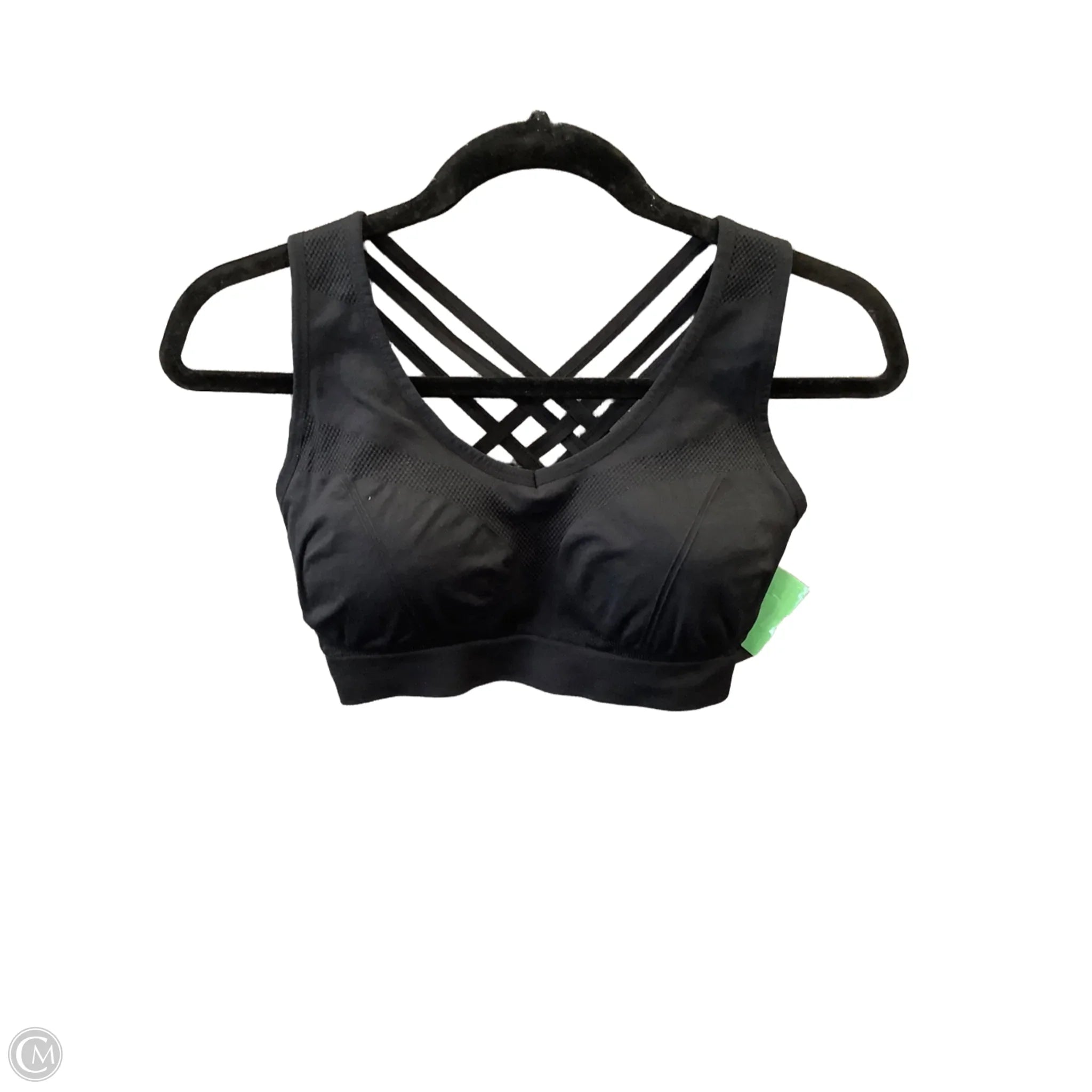 Clothes Mentor Women's Black Athletic Sports Bra - Size Large - Perfect for Yoga, Running & Gym Workouts