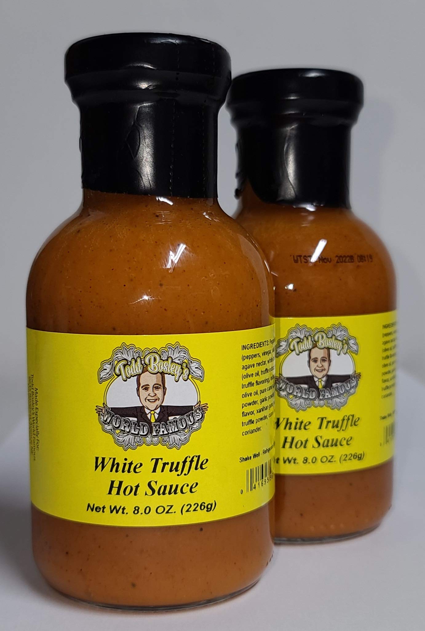 Todd Bosley's World Famous White Truffle Hot Sauce - 2 Pack | Gourmet Spicy Condiment for Pizza, Pasta & Burgers | Premium Truffle-Infused Hot Sauce