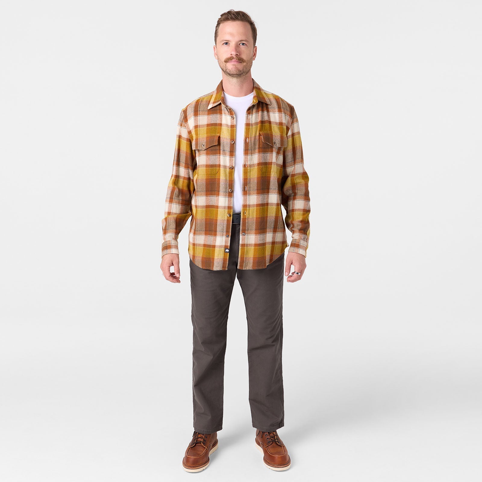 Men's Gatlin Rustic Flannel Shirt - Soft Plaid Long Sleeve Button Down for Casual Wear & Outdoor Adventures
