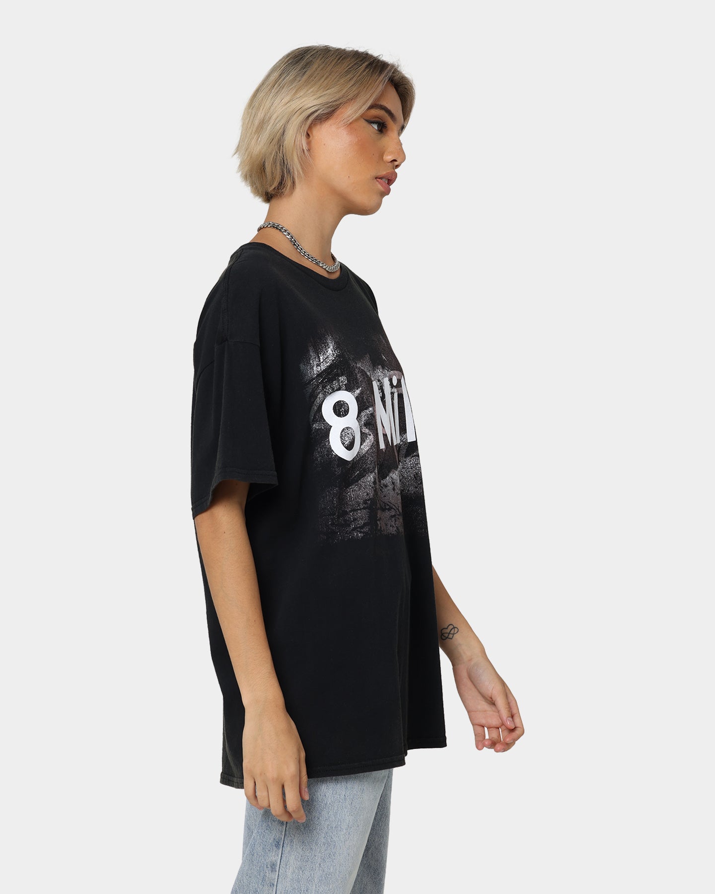 8 Mile Vintage T-Shirt Black Wash - American Thrift X 8 Mile Retro Graphic Tee for Men | Perfect for Casual Wear, Concerts & Street Style Fashion