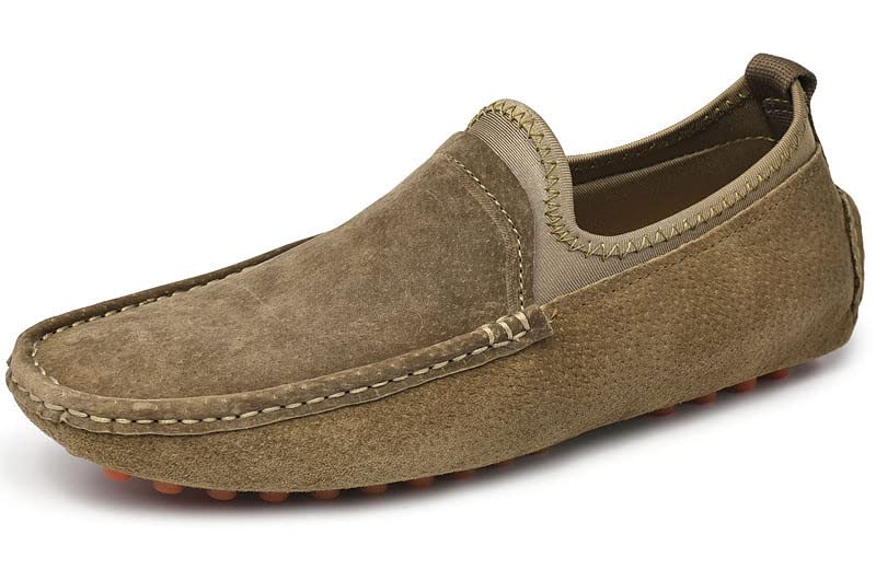 Santimon Men's Penny Loafers - Slip-On Suede Moccasins for Driving, Casual & Dress Wear | Comfortable Boat Shoes for Work, Travel & Everyday Use
