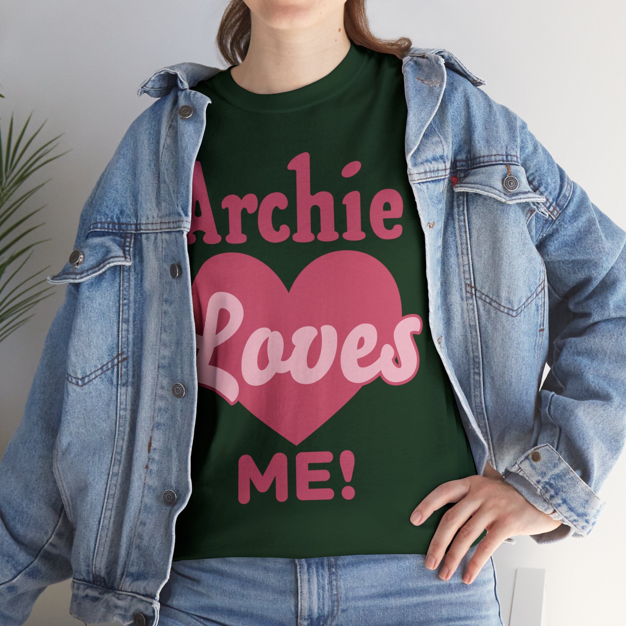 Archie Loves Me! Unisex Graphic T-Shirt - Heavy Cotton Tee with Archie, Betty & Veronica - Perfect for Comic Fans, Pop Culture Lovers & Retro Style Outfits