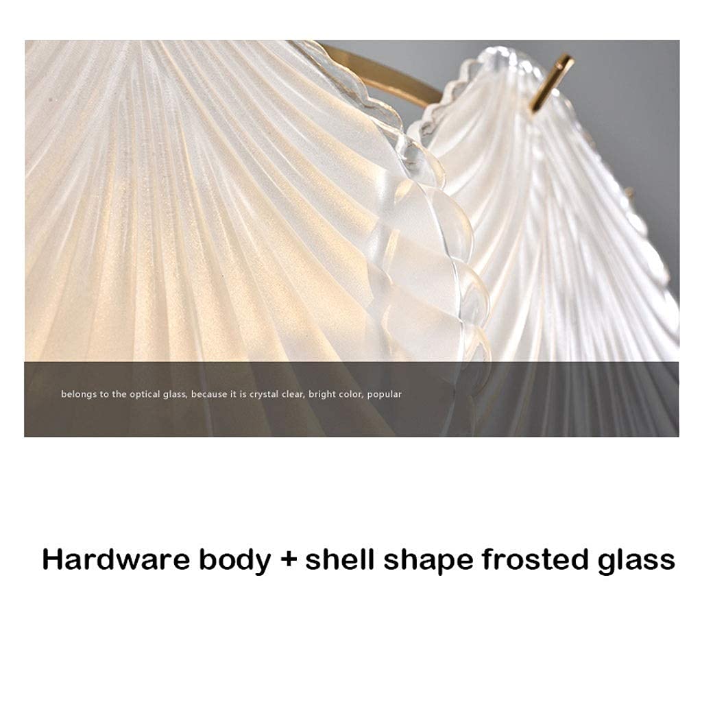 Modern Desk Lamp & Creative Sea Shell Texture Glass Ceiling Light for Bedroom, Living Room, Dining Room, Kitchen - Stylish Home & Office Lighting (Size L, M) | Perfect for Reading, Working & Ambient Decor