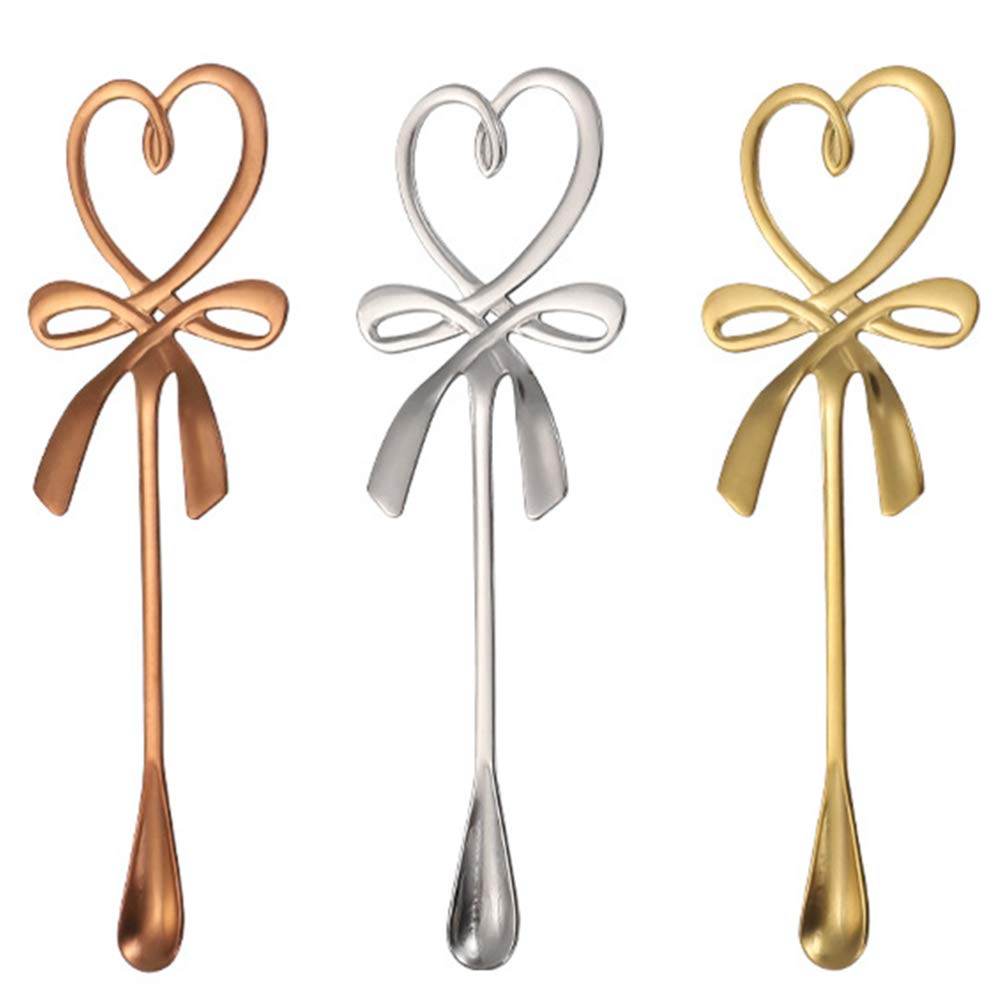 Premium Hemoton 3-Piece Stainless Steel Coffee Spoons Set - Elegant Dessert & Tea Spoons for Coffee Shops, Restaurants & Home Entertaining