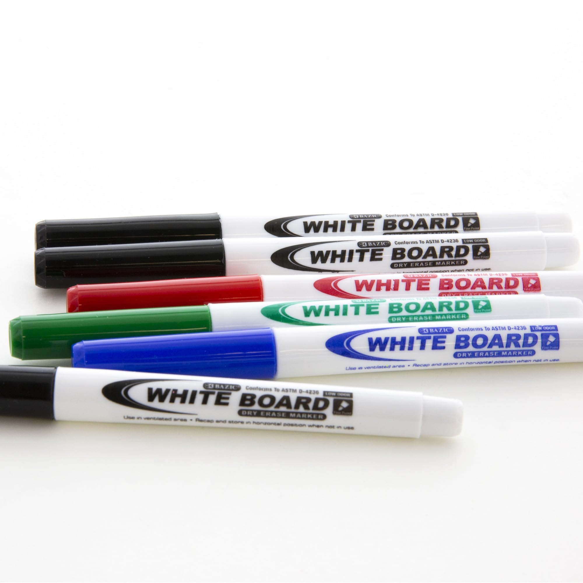 BAZIC Fine Tip Dry Erase Markers - Low Odor Whiteboard Pens for Office, School & Home Use - 4-Pack (144 Total Markers) - Perfect for Presentations, Teaching & Daily Planning