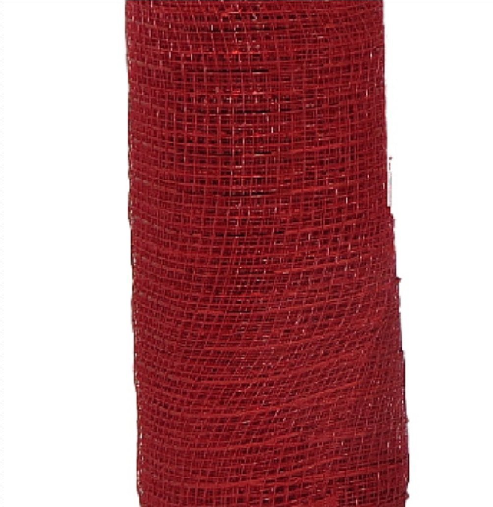 Decorative Mesh Rolls for DIY Crafts, Party Decorations, Gift Wrapping - 3 Rolls Red Tulle Fabric for Christmas, Wedding, Home Decor