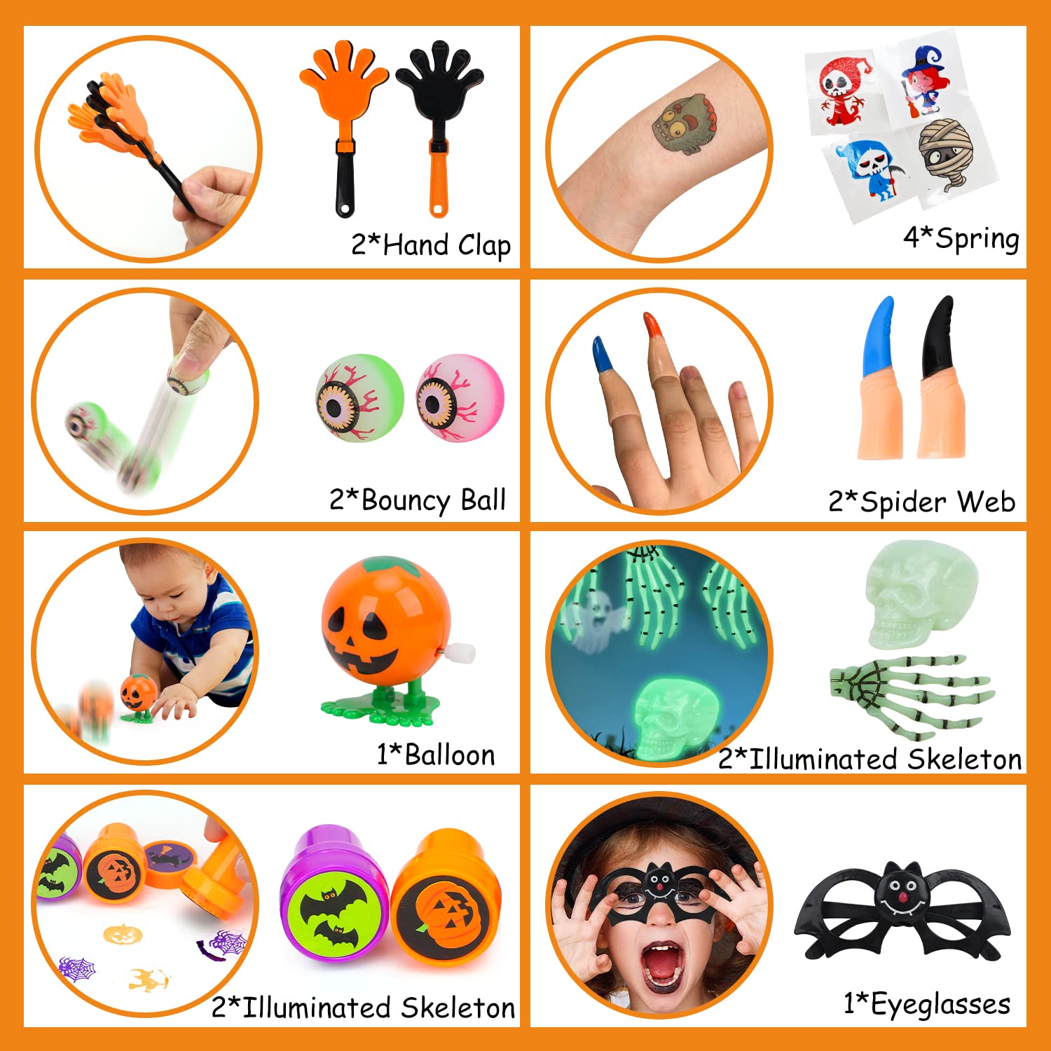 TOY Life Halloween Party Favors Bulk Pack - 50pcs Non-Candy Treats & Prizes for Kids Classroom, Trick or Treat, Goodie Bags - Fun Halloween Party Supplies for School Events & Neighborhood Celebrations