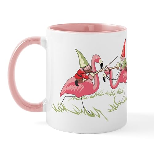 White/Pink Inside - Jousting Gnomes Mug