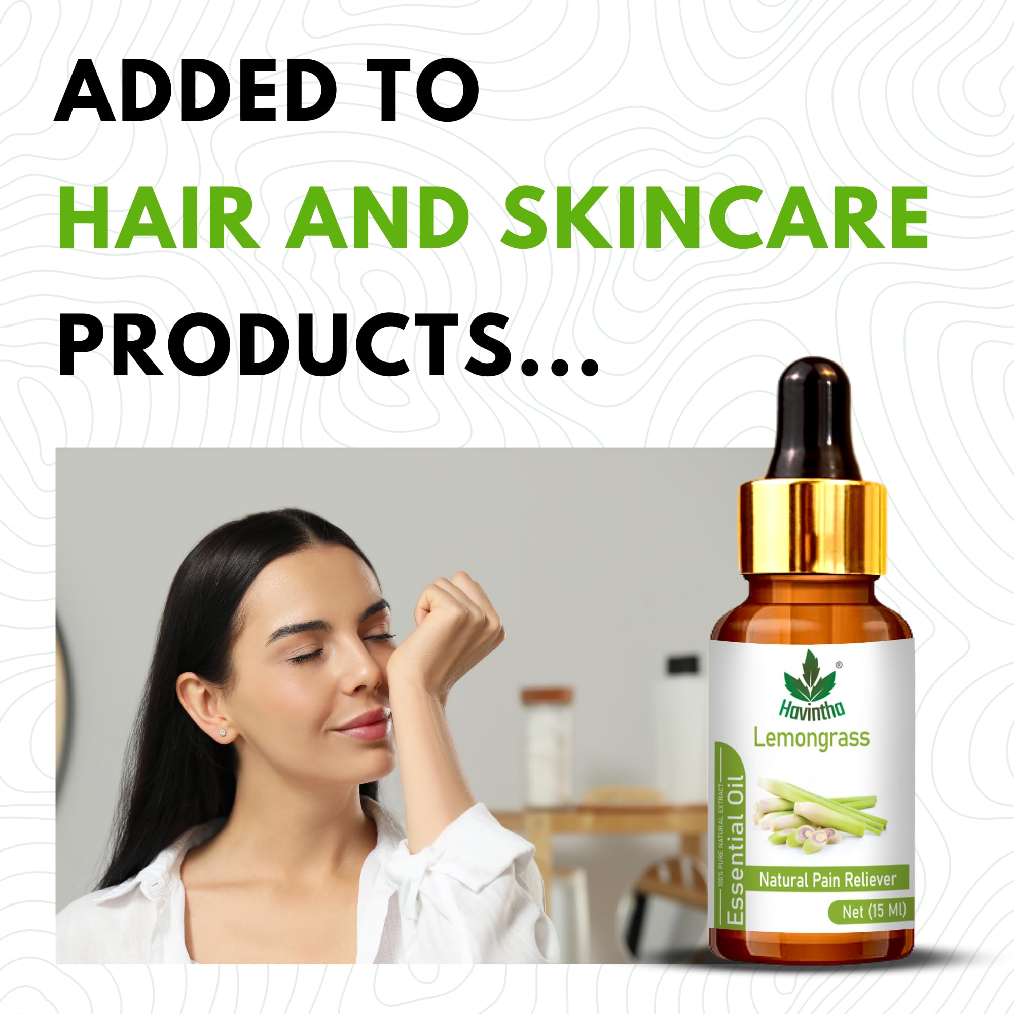 Pure Organic Lemongrass Essential Oil 15ml - Natural Skin Care & Stress Relief - Aromatherapy, Massage, Diffuser, DIY Beauty Products