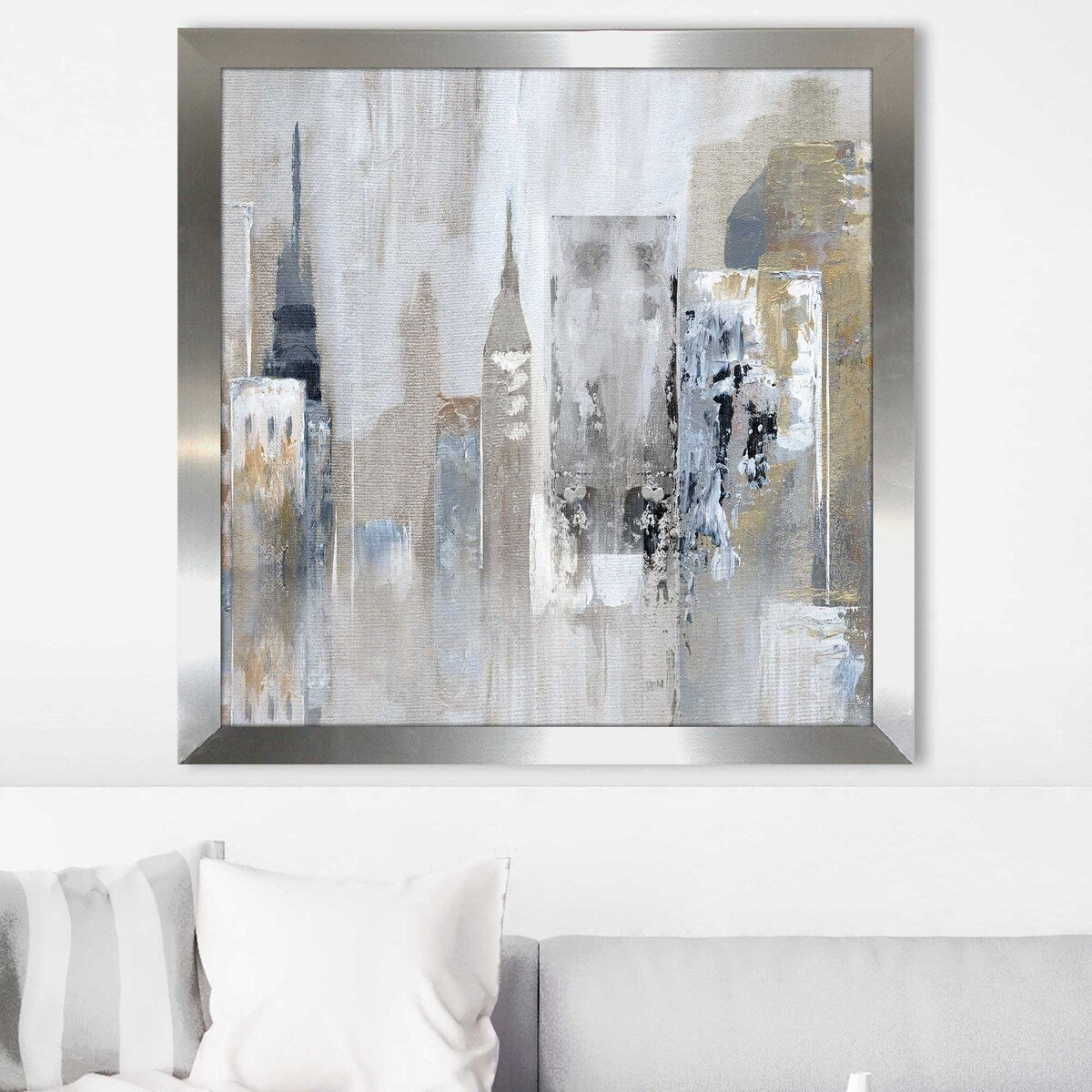 Bay City Reflection by Nan - Modern Acrylic Wall Art Print - Vibrant Cityscape Home Decor for Living Room, Bedroom & Office