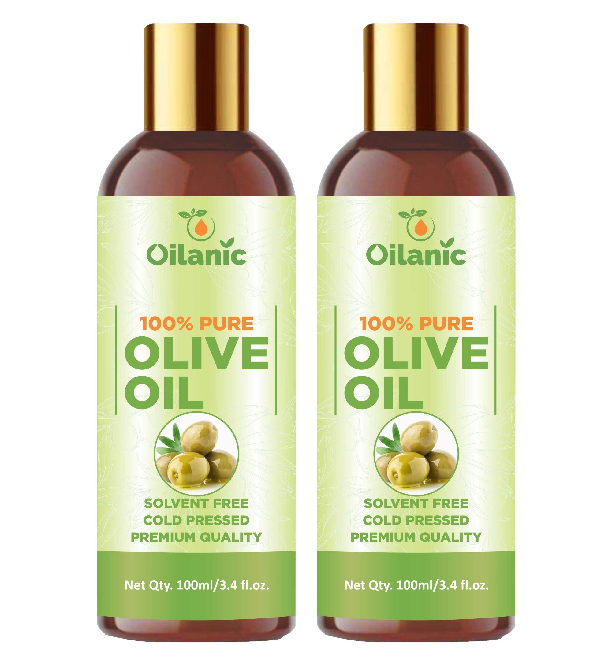 Oilanic 100% Pure & Natural Olive Oil - 2 Pack (200ml Total) - Cold Pressed Extra Virgin for Cooking, Salad Dressing & Skin Care