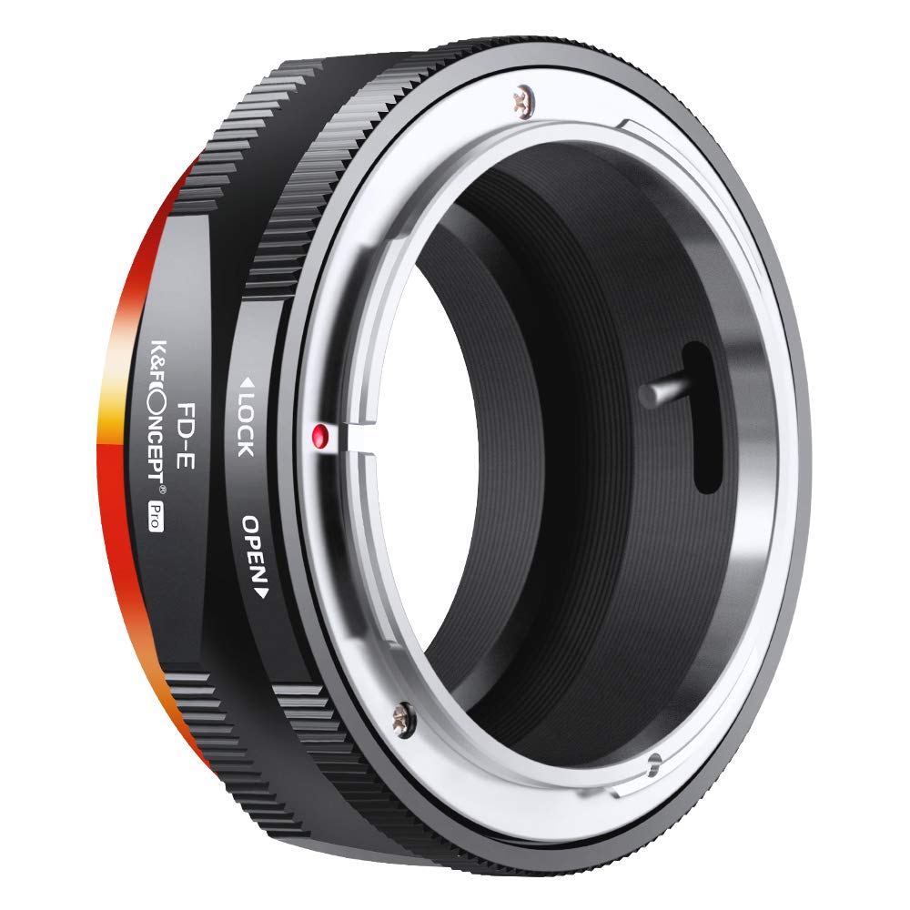 K&F Concept FD to E Mount Lens Adapter - Compatible with Canon FD/FL Lenses to Sony E NEX Mount Mirrorless Cameras (A6000, A6400, A7II, A5100, A7, A7RIII) - Matte Finish Design for Professional Photography & Videography