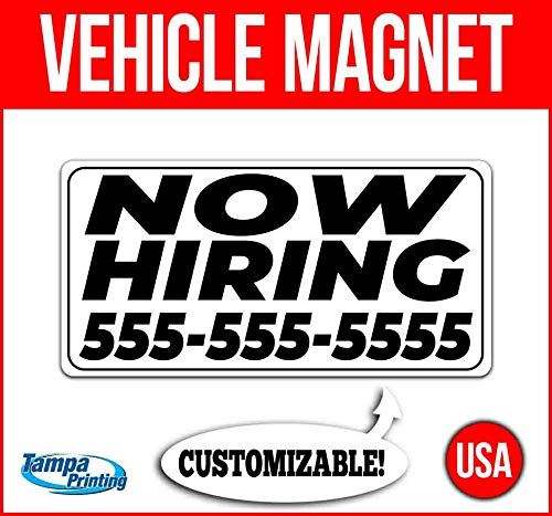 Custom Phone Number Car Magnet - 30 Mil Thick Magnetic Vinyl with Rounded Corners | Removable Advertising Magnet for Trucks & Fleet Vehicles | Flexible USA-Made Business Promotion | Perfect for Real Estate Agents, Food Trucks & Service Businesses