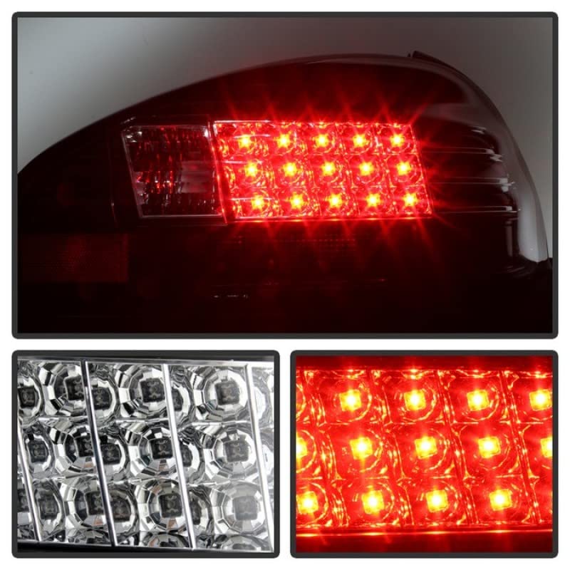 Spyder Auto 5007148 LED Tail Lights - Black/Clear Smoke Lens - High Performance Brake Lights for Trucks & SUVs - Enhanced Safety & Style for Night Driving