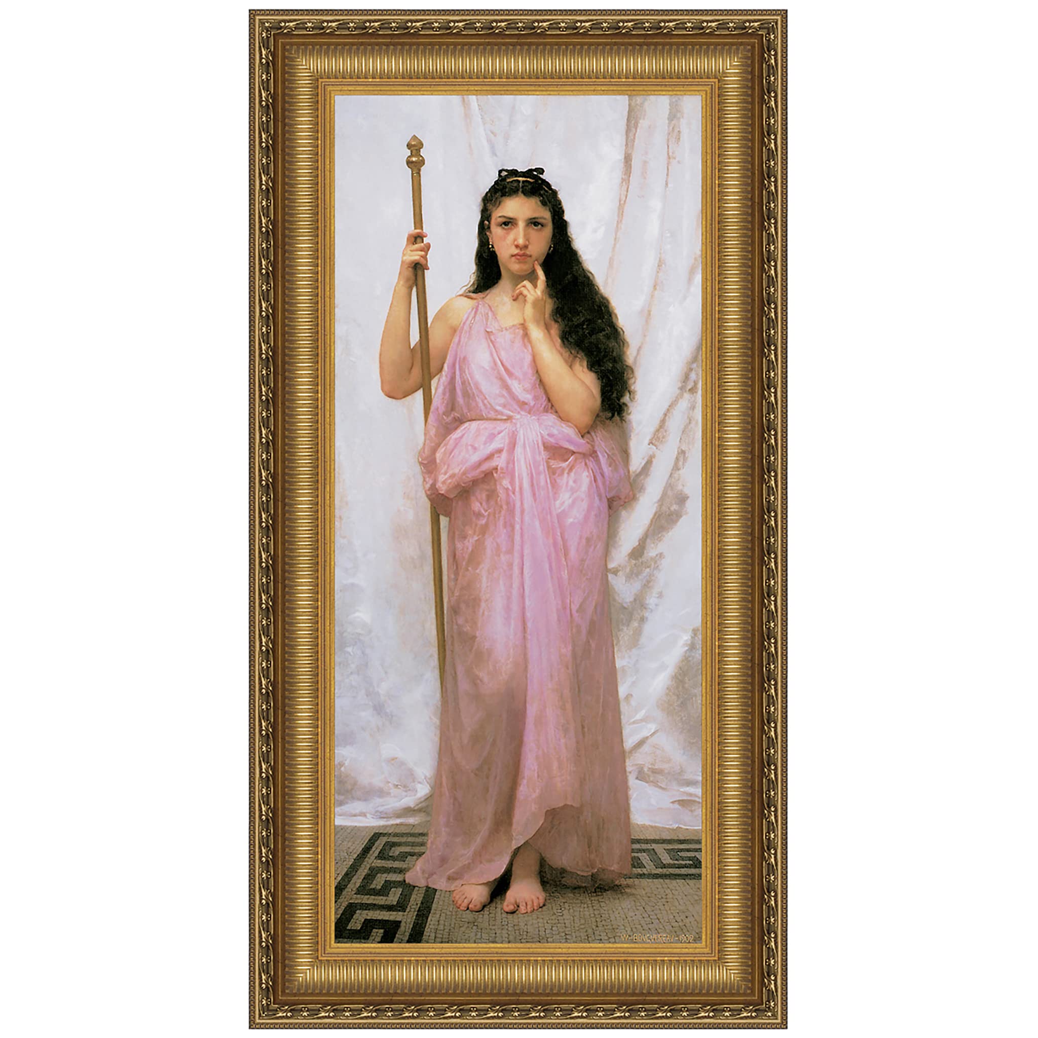 Design Toscano Young Priestess 1902 Canvas Replica Painting - Small Wall Art for Home Decor, Office & Gallery Display