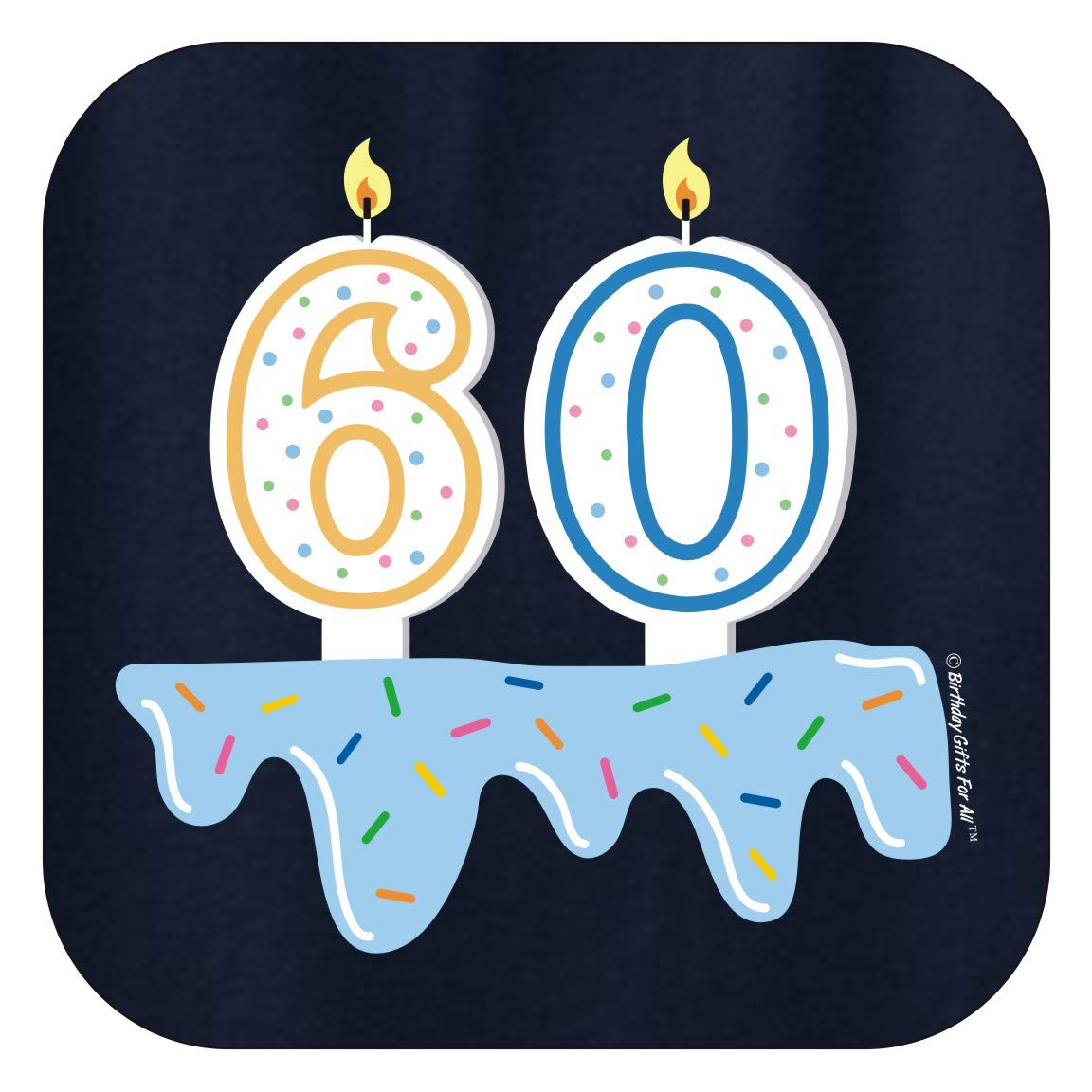 60th Birthday Cake Candles Long Sleeve T-Shirt - Perfect for Milestone Celebrations, Gifts & Casual Wear