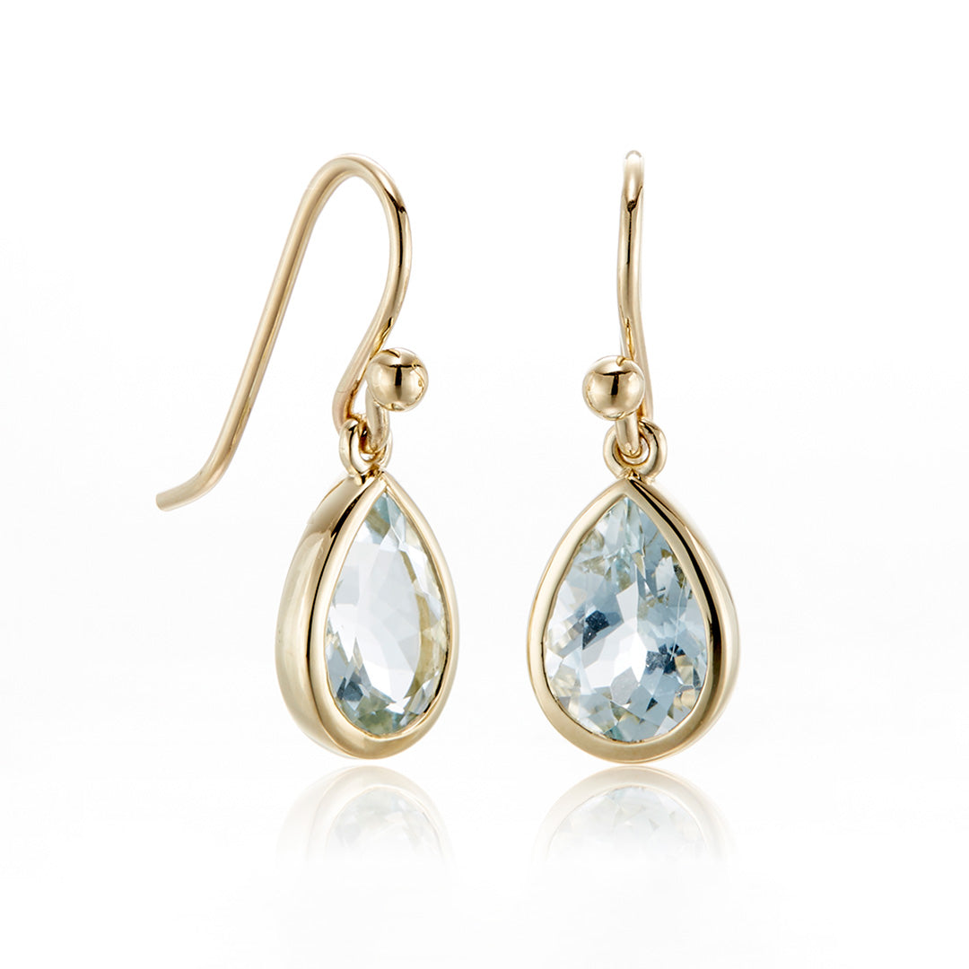 Aquamarine Teardrop Earrings for Women - Elegant Dangle Jewelry for Weddings, Parties & Special Occasions