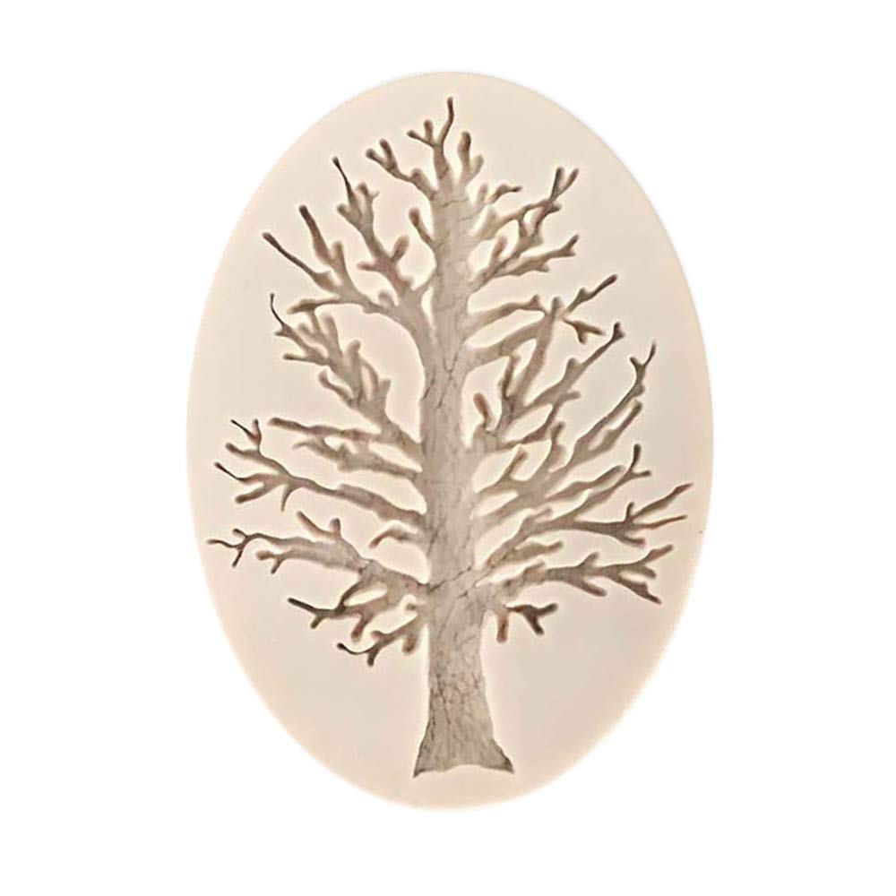 Premium 3D Fondant Mold for Cake Decorating - Silicone Tree Shaped Baking Mould (6