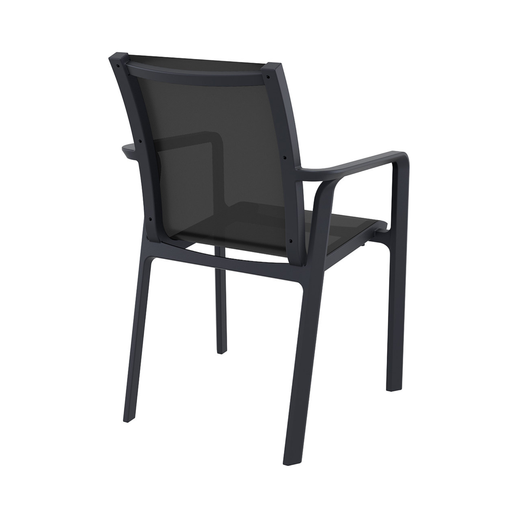 Modern Manhattan Black Dining Chairs - Set of 4 for Kitchen, Dining Room & Office - Comfortable Upholstered Seats with Sturdy Metal Legs