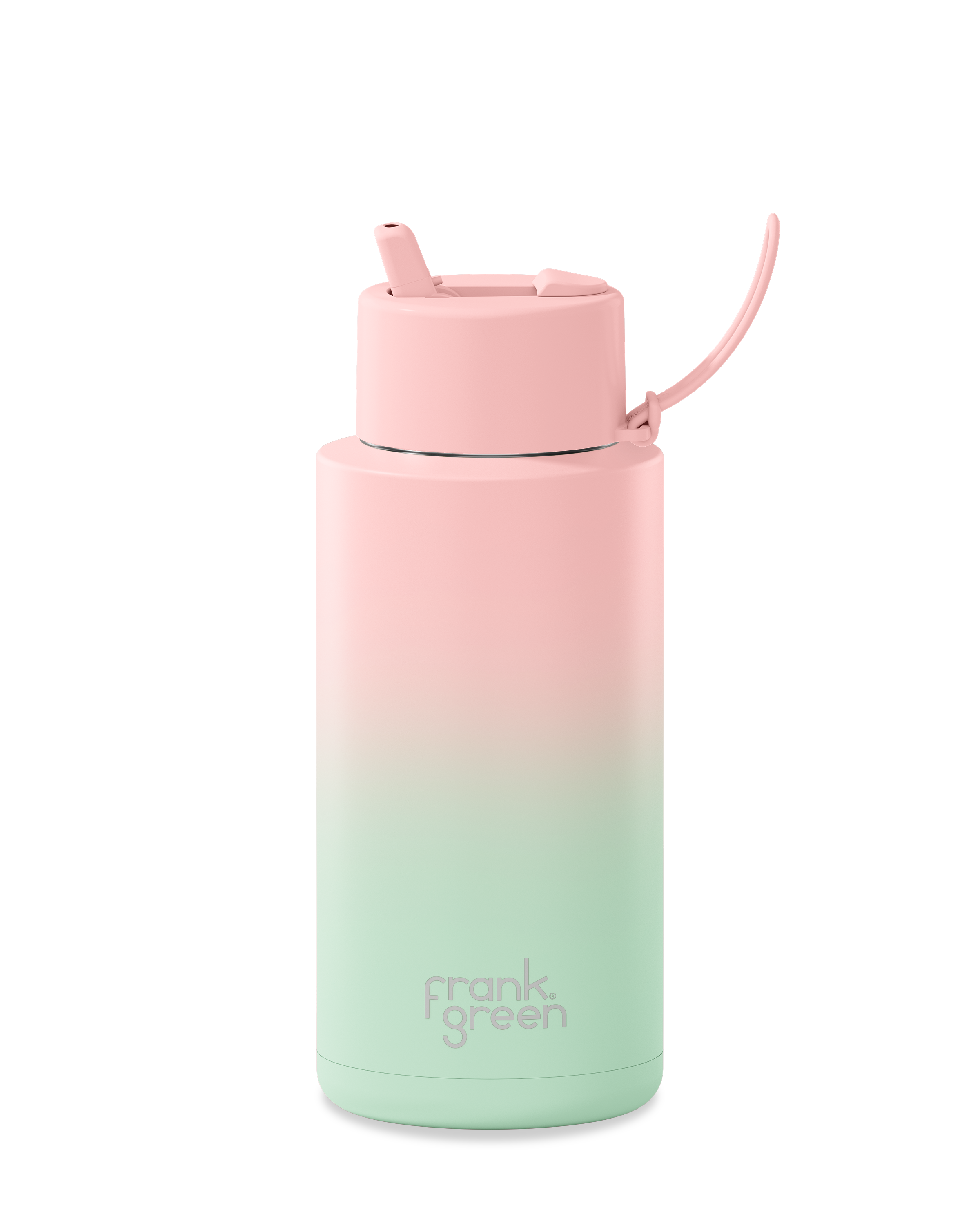 Gradient Ceramic Reusable Water Bottle 34oz (1000ml) - Eco-Friendly Travel & Gym Bottle for Hot & Cold Beverages