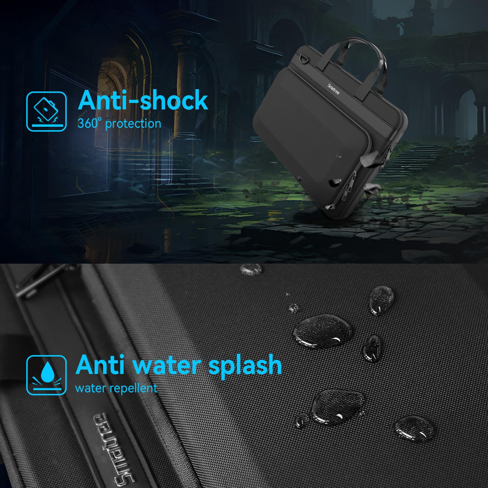 Smatree A800XL Heavy Duty Waterproof Hard Sleeve Case for 18-inch ASUS ROG Strix SCAR 18 & G18 Gaming Laptop (2023-2025 Models) - Protective Travel Bag for Business, School & Gaming Conventions
