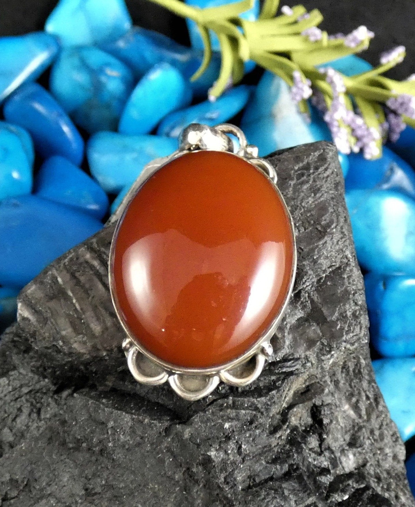 Natural Carnelian Gemstone Sterling Silver Pendant Necklace for Women - Spiritual Healing Jewelry, Birthday Gift & Everyday Wear