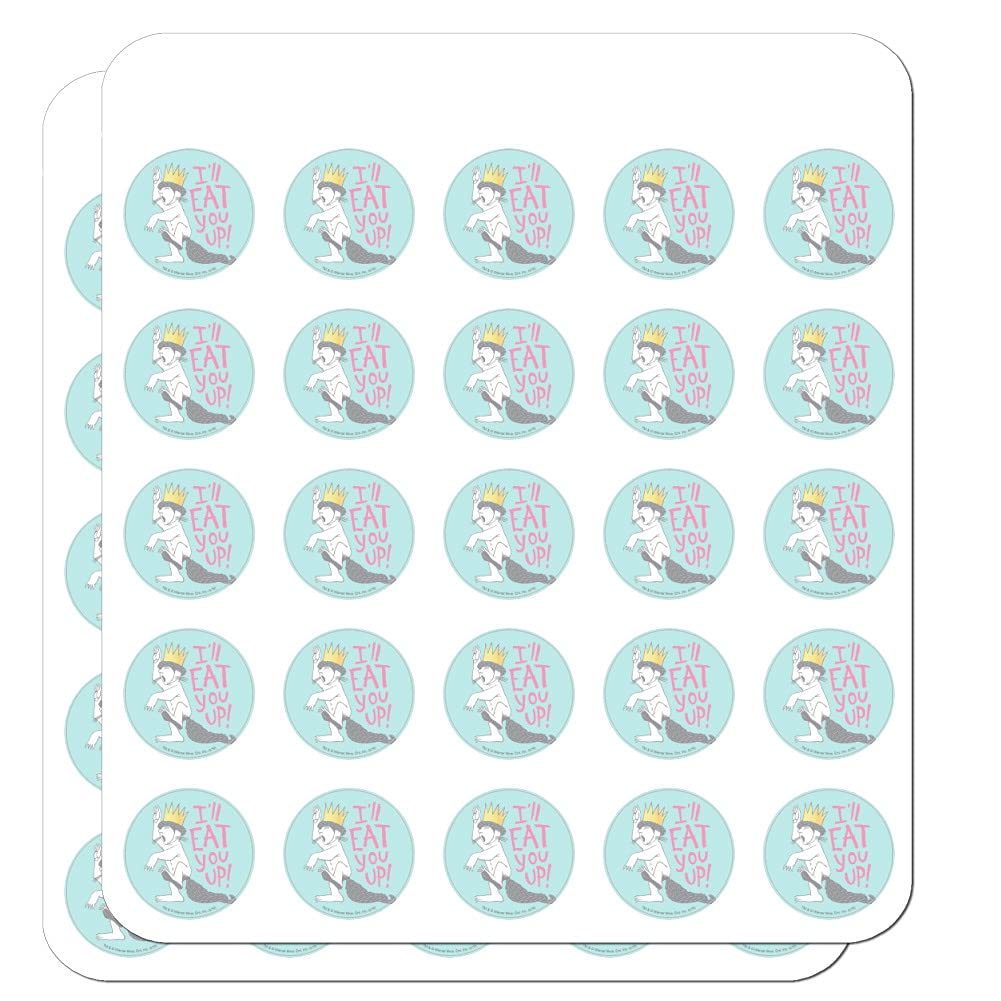 Where The Wild Things Are Eat You Up Planner Stickers - Scrapbooking, Bullet Journal & Craft Supplies for DIY Projects, Creative Planning & Memory Keeping