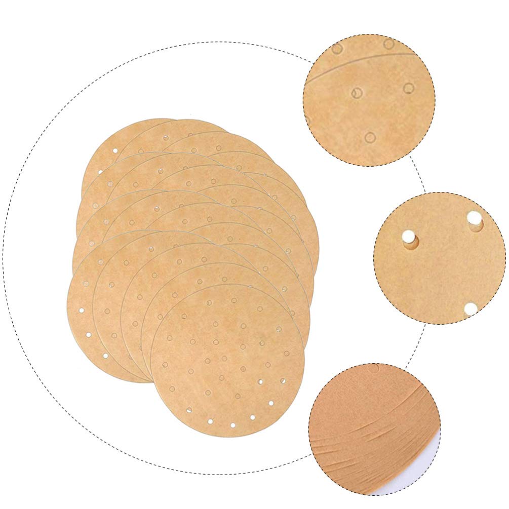 DOITOOL 200Pcs Non-Stick Air Fryer Parchment Paper Liners - Pre-Cut Round Sheets for Air Fryer, Toaster Oven, Steamer & BBQ - Safe for Baking, Roasting & Grilling - Perfect for Healthy Cooking & Easy Cleanup