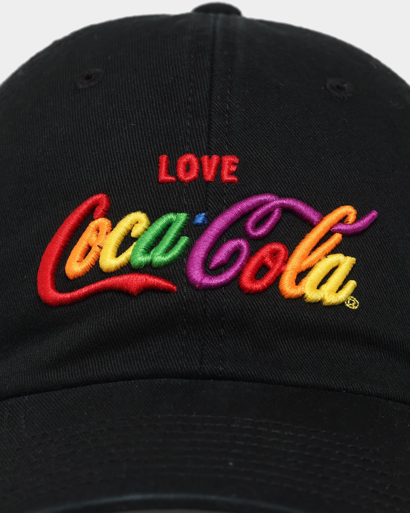 American Needle Coca Cola Pride Ballpark Strapback Black Hat - Adjustable Snapback Cap for Baseball, Sports Fans & Pride Events
